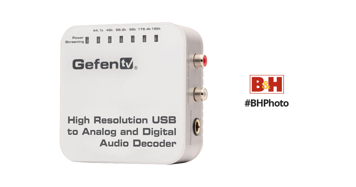Gefen High Resolution USB Analog/Digital GTV-192KUSB-2-ADAUD B&H