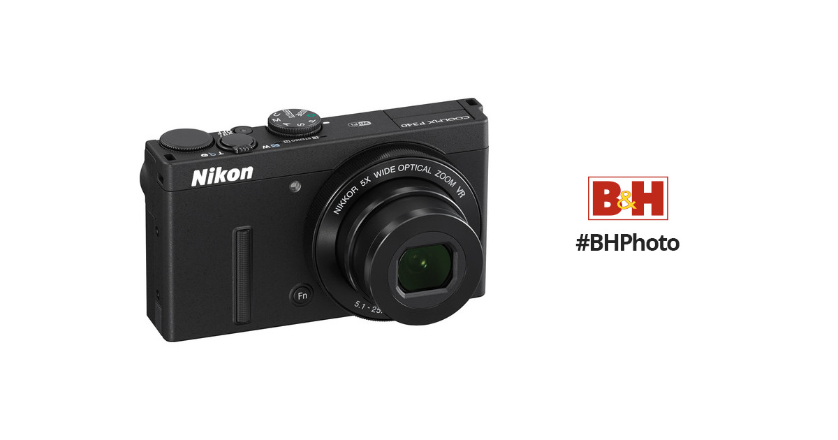 Nikon COOLPIX P340 Digital Camera (Black) 26459 B&H Photo Video