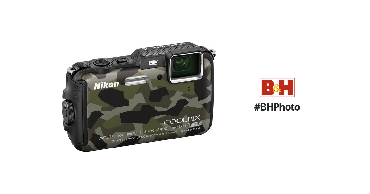 Nikon COOLPIX AW120 Waterproof Digital Camera (Camouflage) 26468