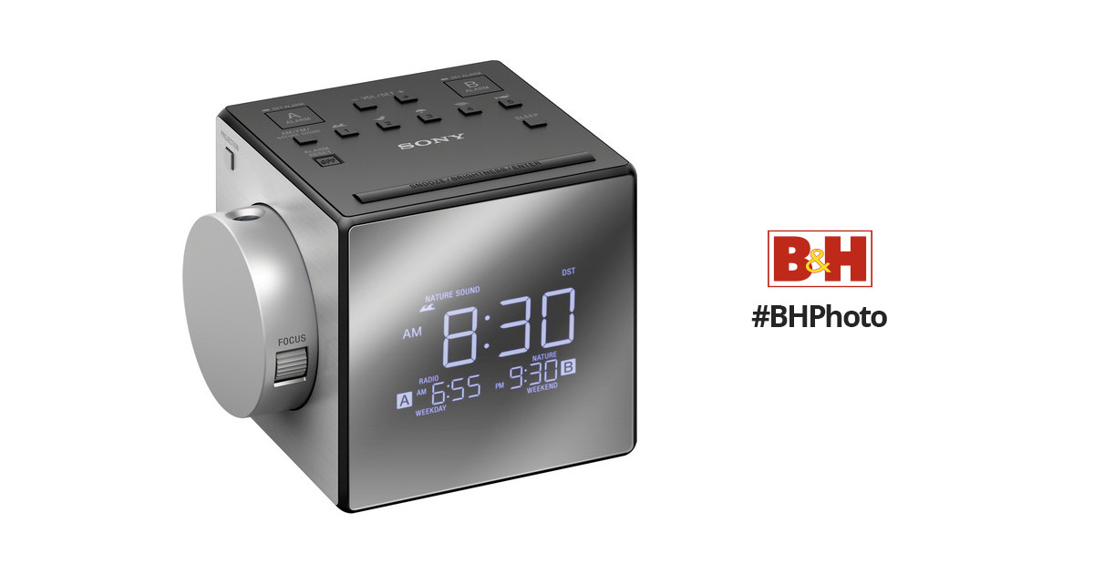 Sony ICF-C1PJ Alarm Clock FM/AM Radio with Time Projection Black ICFC1PJ 