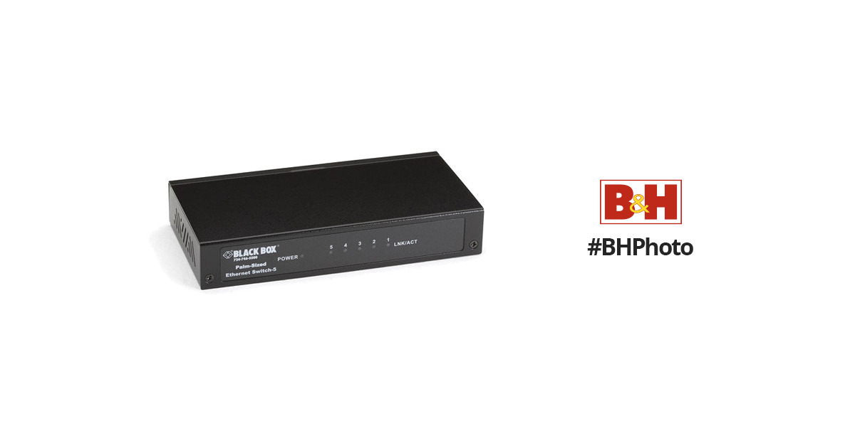 Black Box 5-Port 10/100 Mb/s Ethernet Switch LB8406A B&H Photo