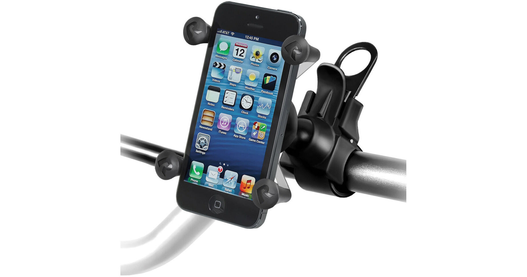 RAM® X-Grip® Phone Mount with RAM® EZ-Strap™ Rail Mount