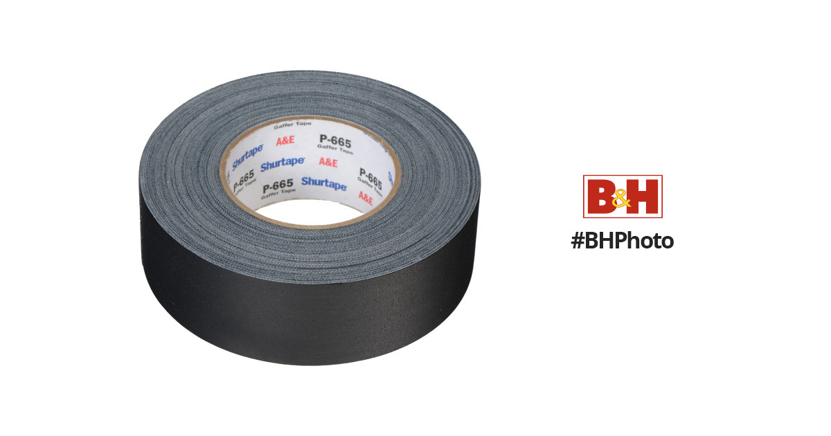 Permacel Shurtape P-665 General Purpose Gaffers Tape 1" x 55 yds Black 