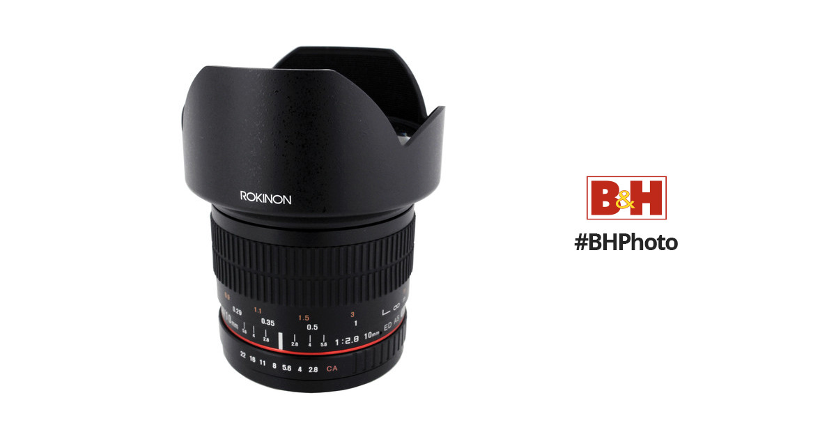 Rokinon 10mm f/2.8 ED AS NCS CS Lens for Canon EF Mount 10M-C