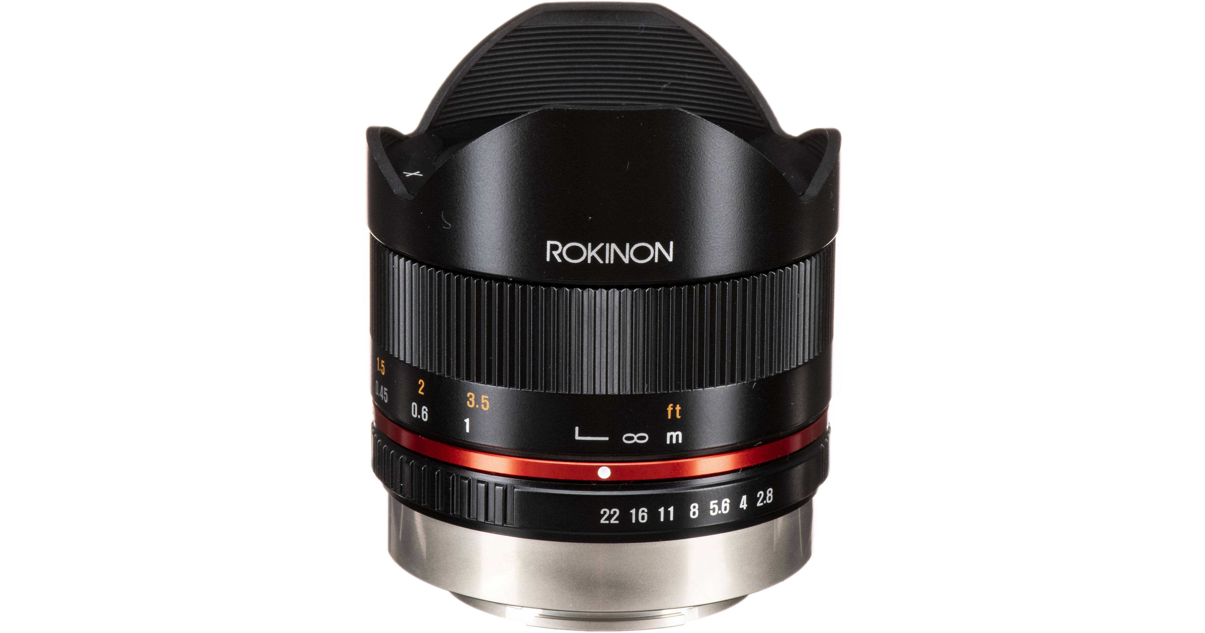 Rokinon 8mm f/2.8 UMC Fisheye II Lens for FUJIFILM X (Black)