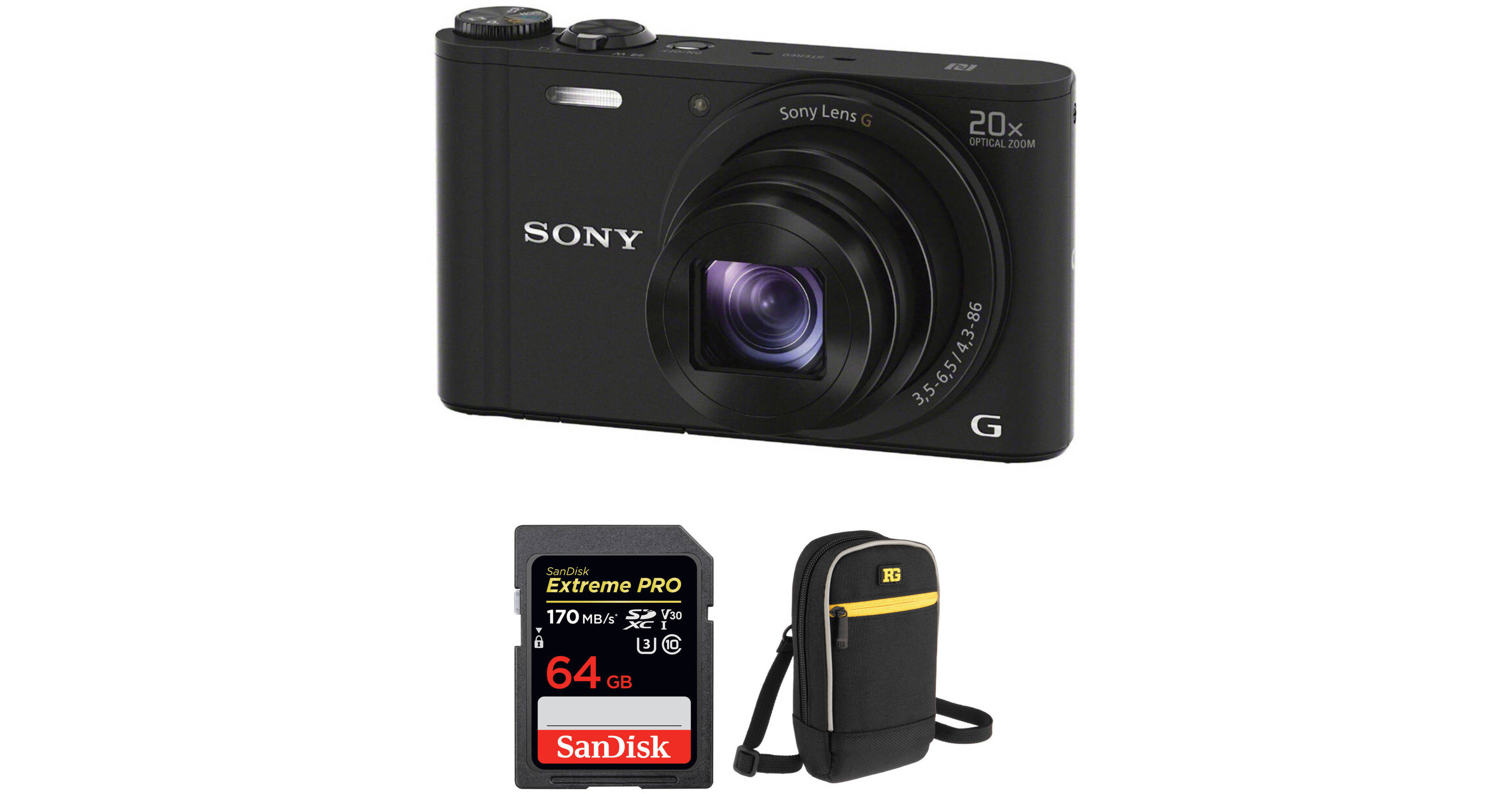 Sony Cyber-shot DSC-WX350 Digital Camera with Accessory Kit
