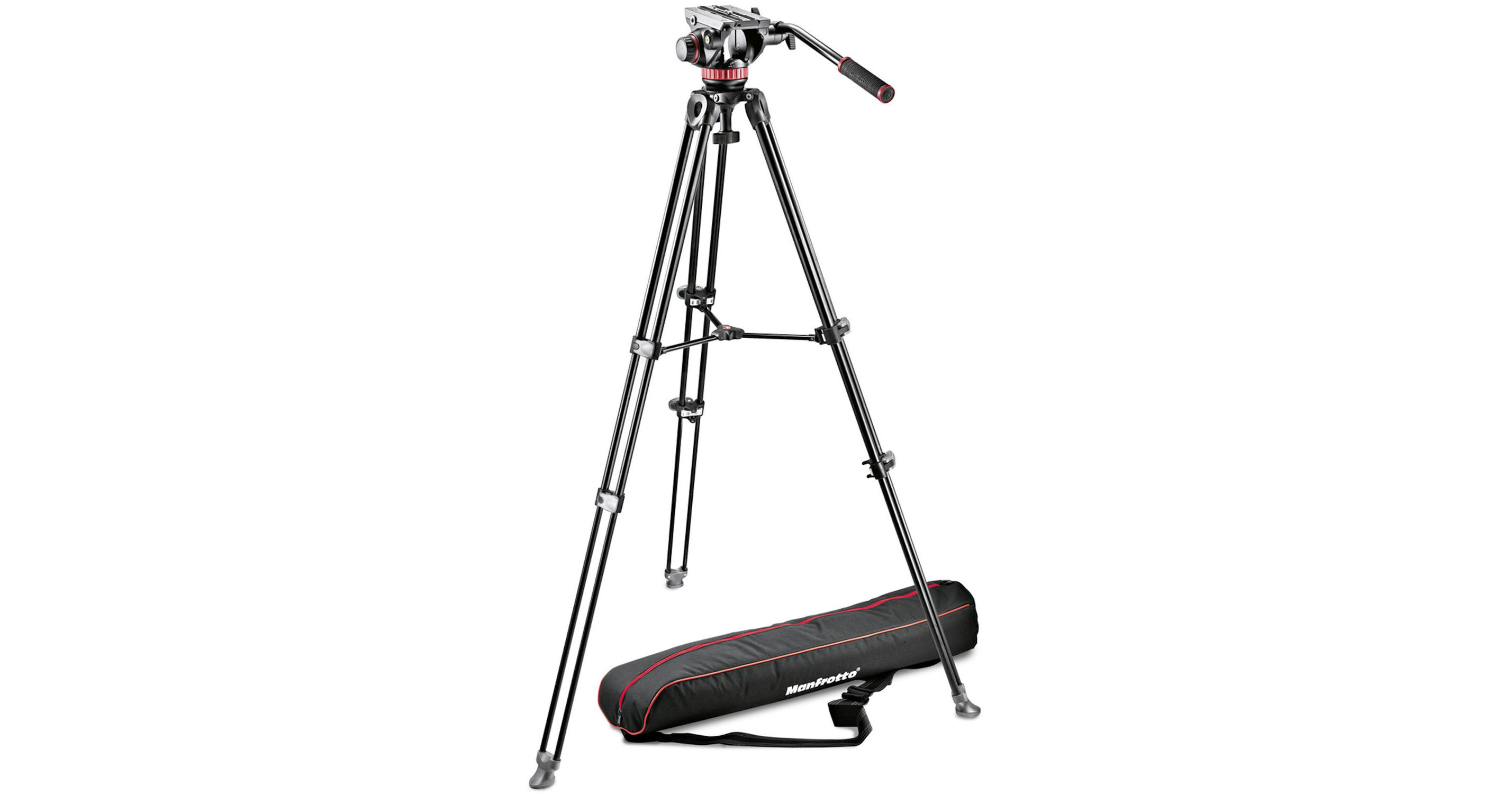 Manfrotto MVH502A Fluid Head and MVT502AM Tripod with Carrying Bag