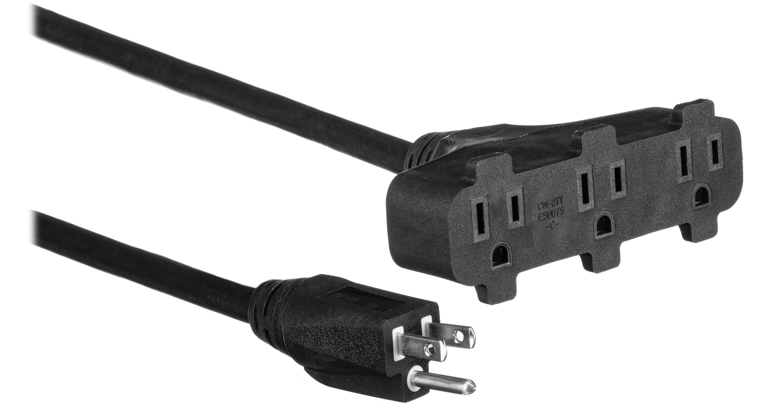 thumbnail image 2 of Journeyman-Pro 50ft Lighted Outdoor Extension Cord - Triple-Tap 3 Outlet Splitter - 12 AWG 15 Amp - Yellow 2 of 6