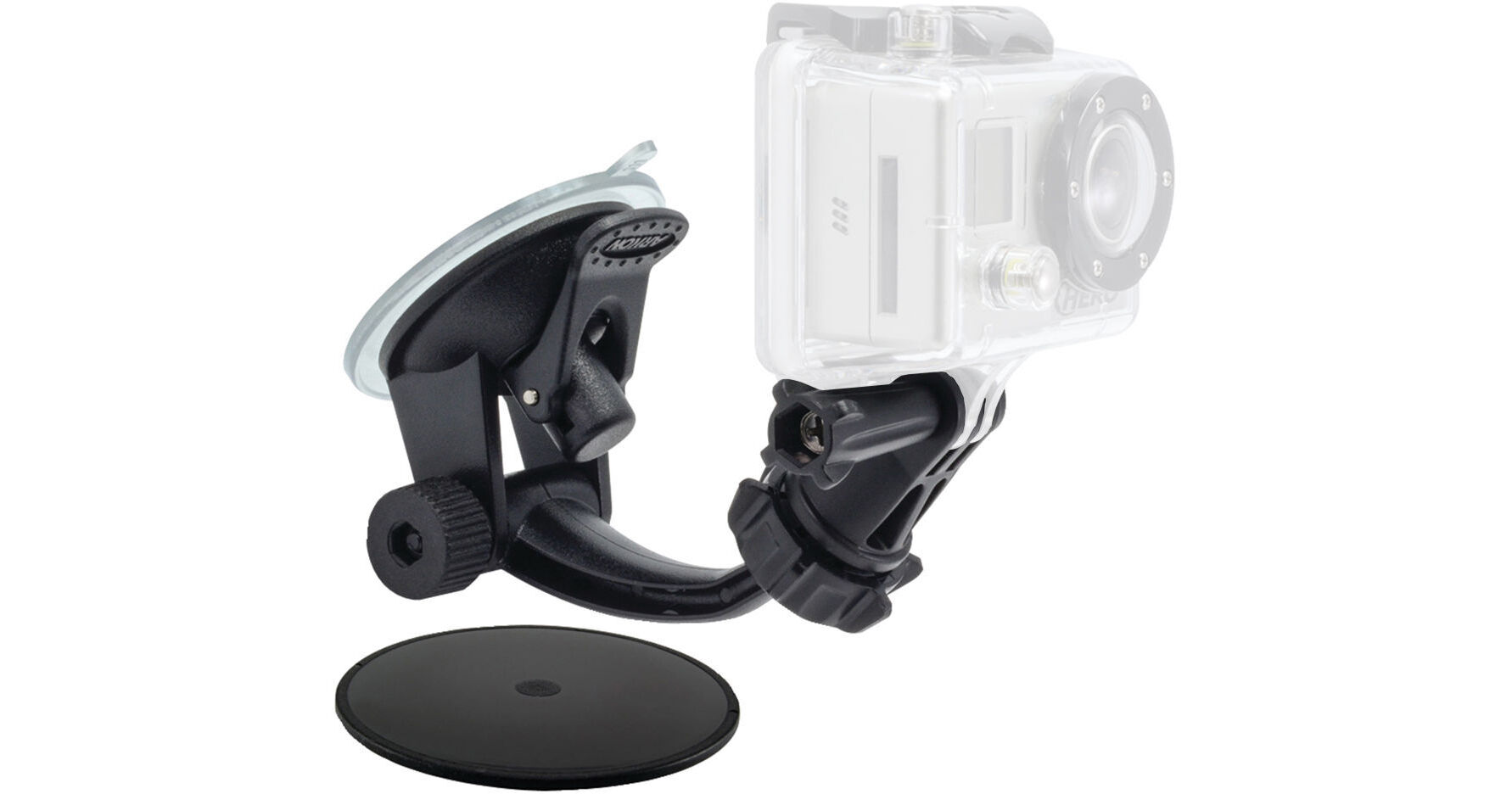 Car Windshield Dashcam Mount for GoPro HERO1, HERO2, HERO3, HERO3+ and  HERO4 Cameras w/ Suction Cup + eCost Mi 