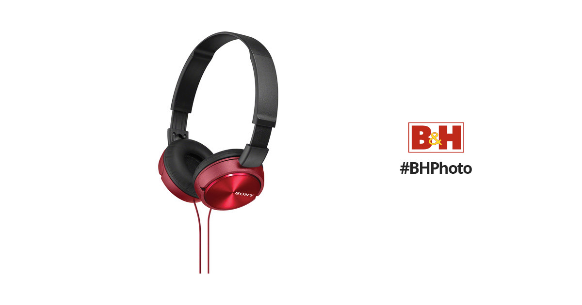 Headphones Video B&H MDRZX310R Photo (Red) Sony On-Ear MDR-ZX310