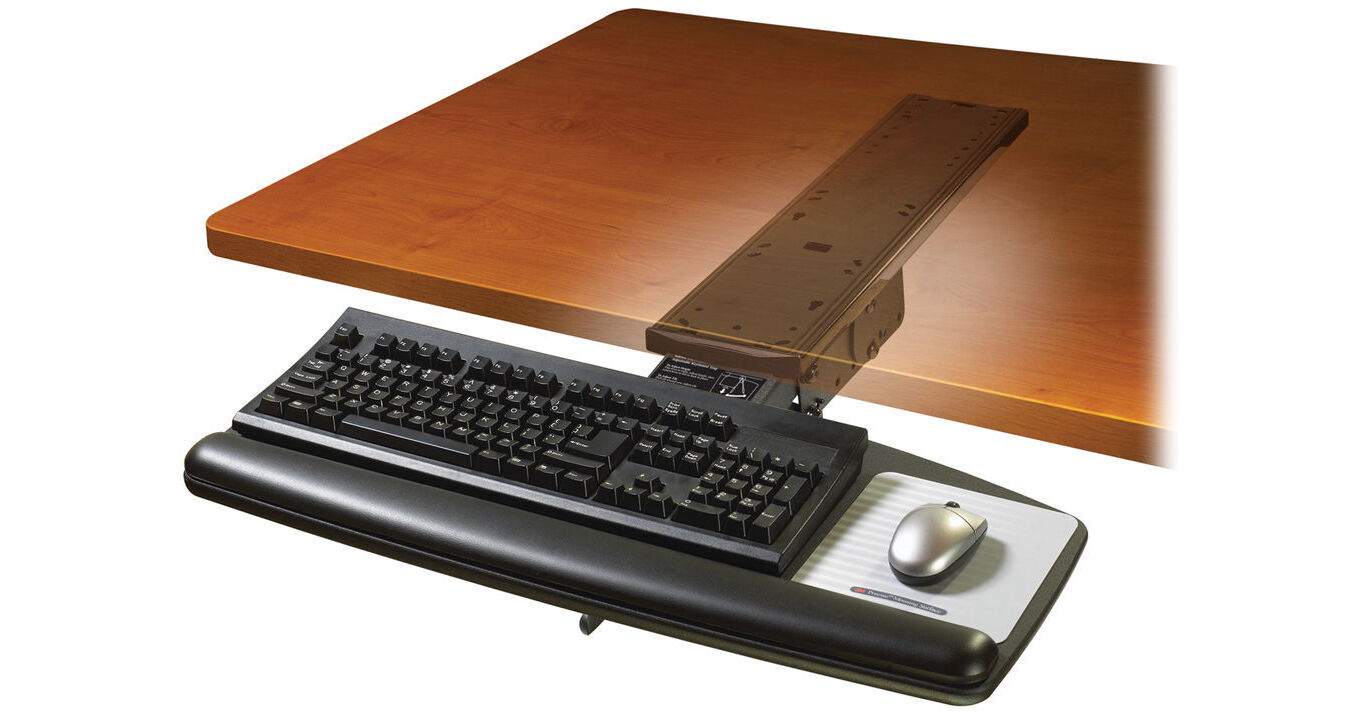 3M AKT70LE Adjustable Keyboard Tray with LeverAdjust Arm