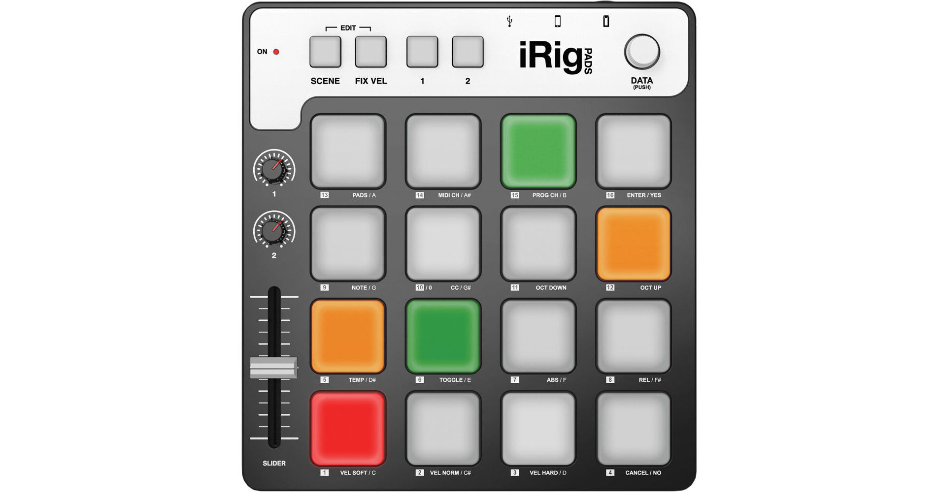 IK Multimedia iRig PADS USB-MIDI Pad Controller IP-IRIG-PADS-IN