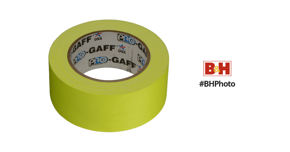 ProTapes Pro Gaff Adhesive Tape (2 x 25 yd, Fluorescent Yellow)