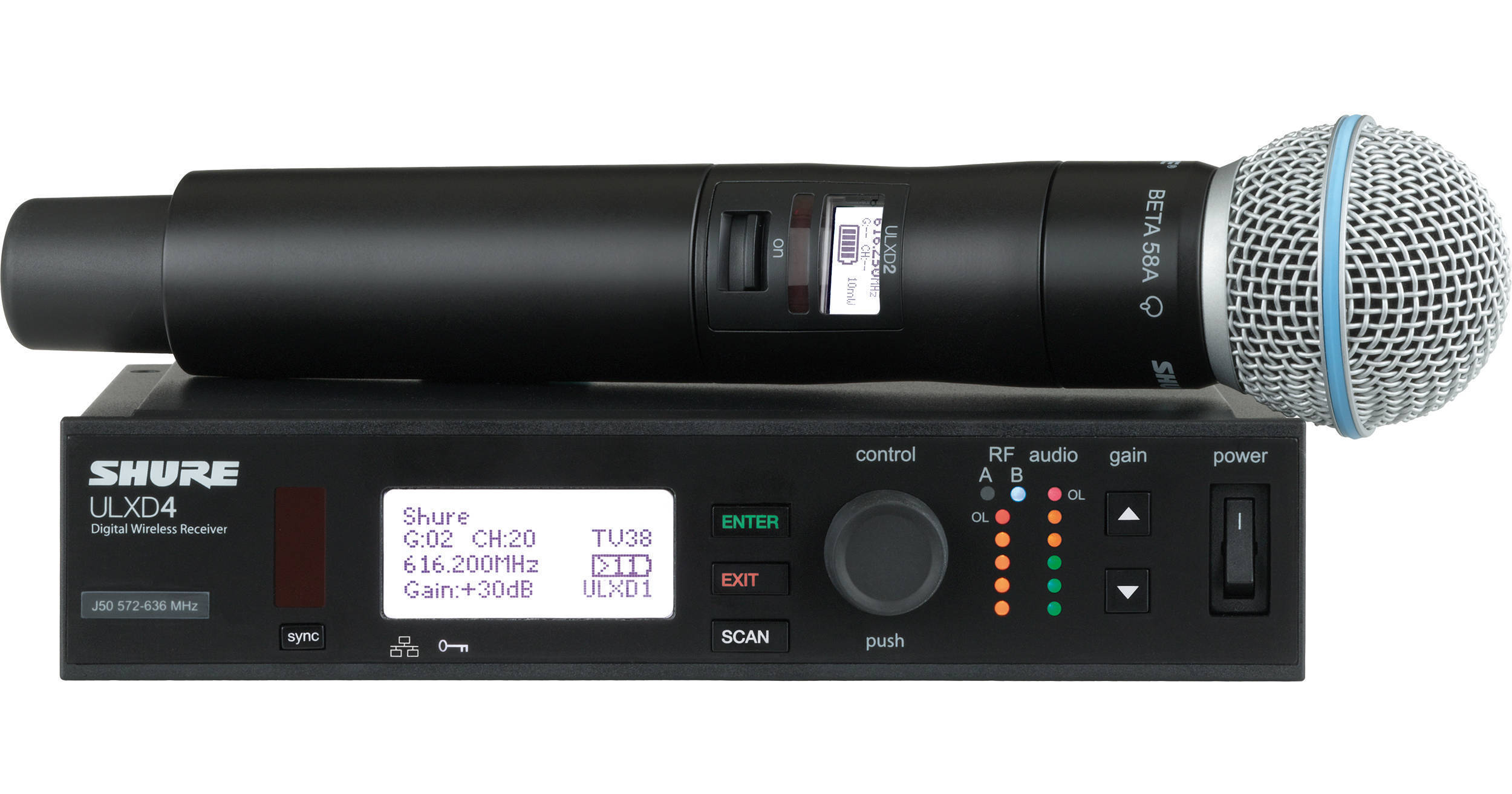 Shure ULXD Handheld UHF Wireless System ULXD24/B58=-J50 B&H