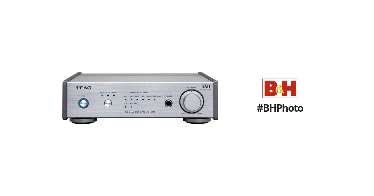 Teac UD-301-S Dual Monaural Digital to Analog Audio UD-301-S B&H
