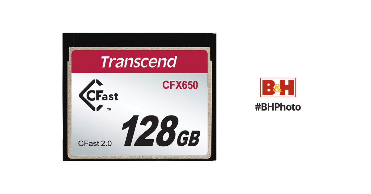 Transcend CFX650 128GB CFast 2.0 Flash Memory Card