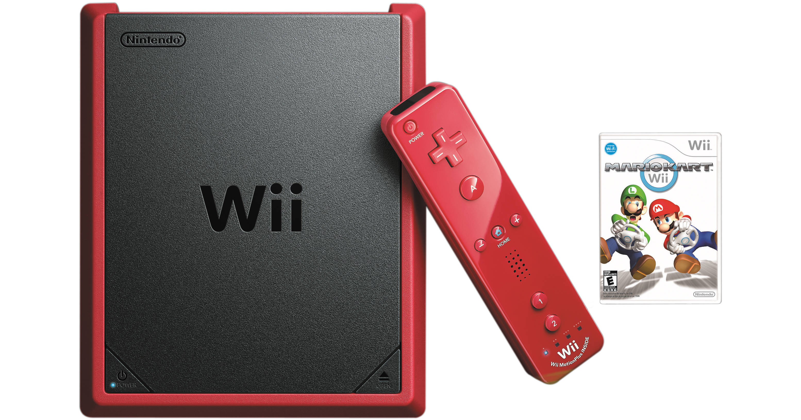 Nintendo Wii mini with Mario Kart Wii Game (Red) RVOSRAAC B&H