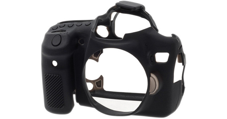 Coque En Silicone EasyCover Pour Canon 70D - Noir - Protection Complète Contre Chocs, Rayures, Poussière