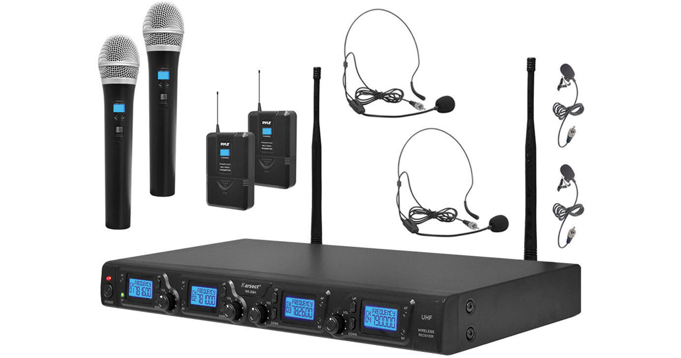 Pyle Pro PDWM4350U 4 Channel Wireless System PDWM4350U B H