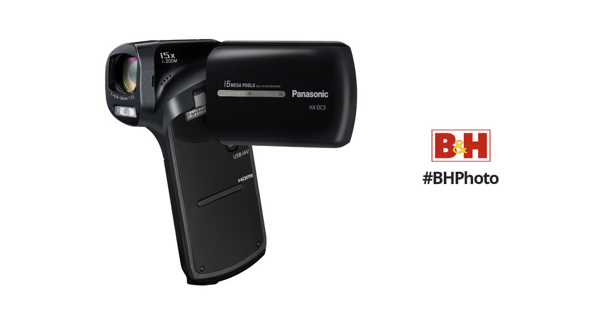 Panasonic HX-DC3EB Active HD Camcorder (Black) HX-DC3EB-K B&H