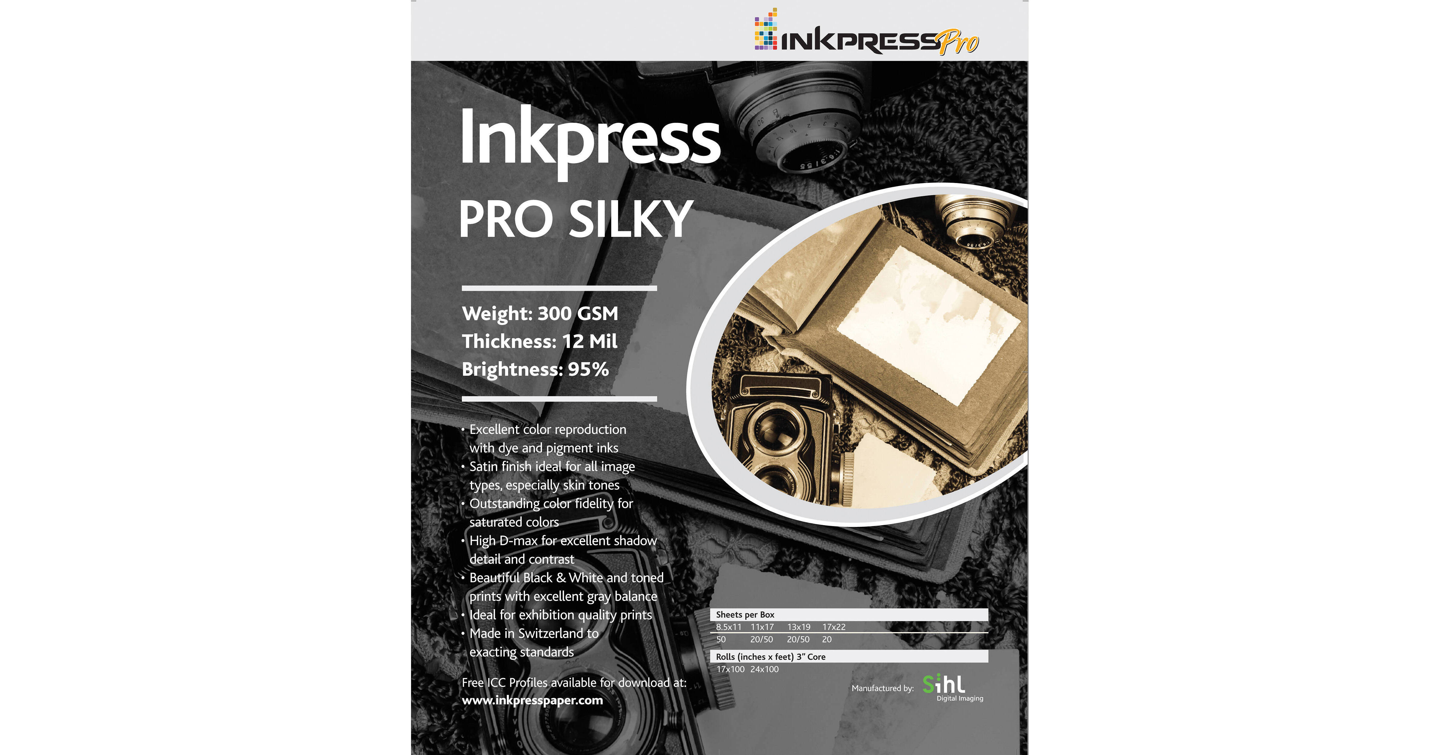 Inkpress Media Pro Silky Paper (4 X 6", 100 Sheets) PL46100 B&H