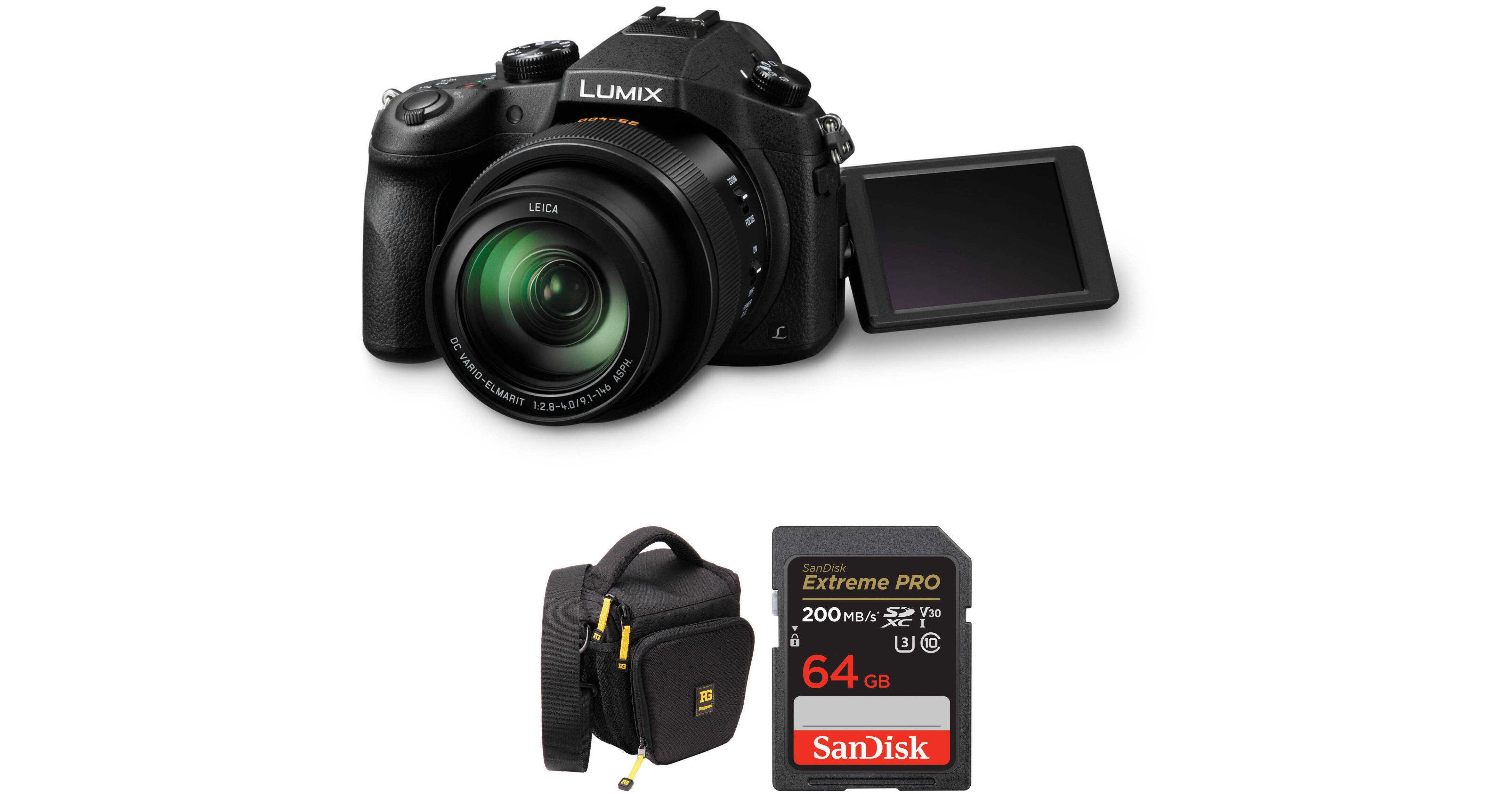 Panasonic Lumix DMCFZ1000 Digital Camera with Free Accessory
