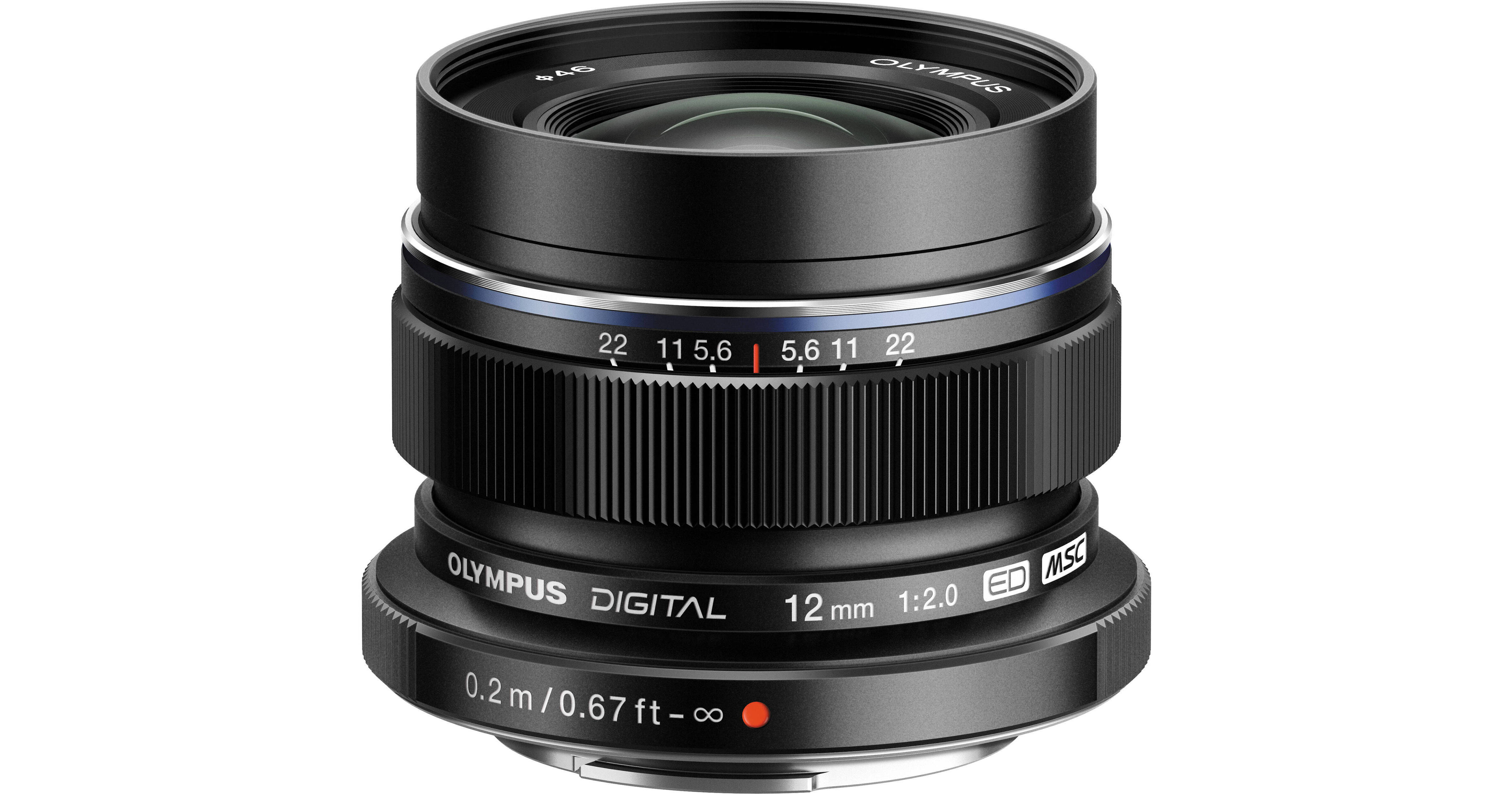 Olympus M.Zuiko Digital ED 12mm f/2 Lens (Black) V311020BU001