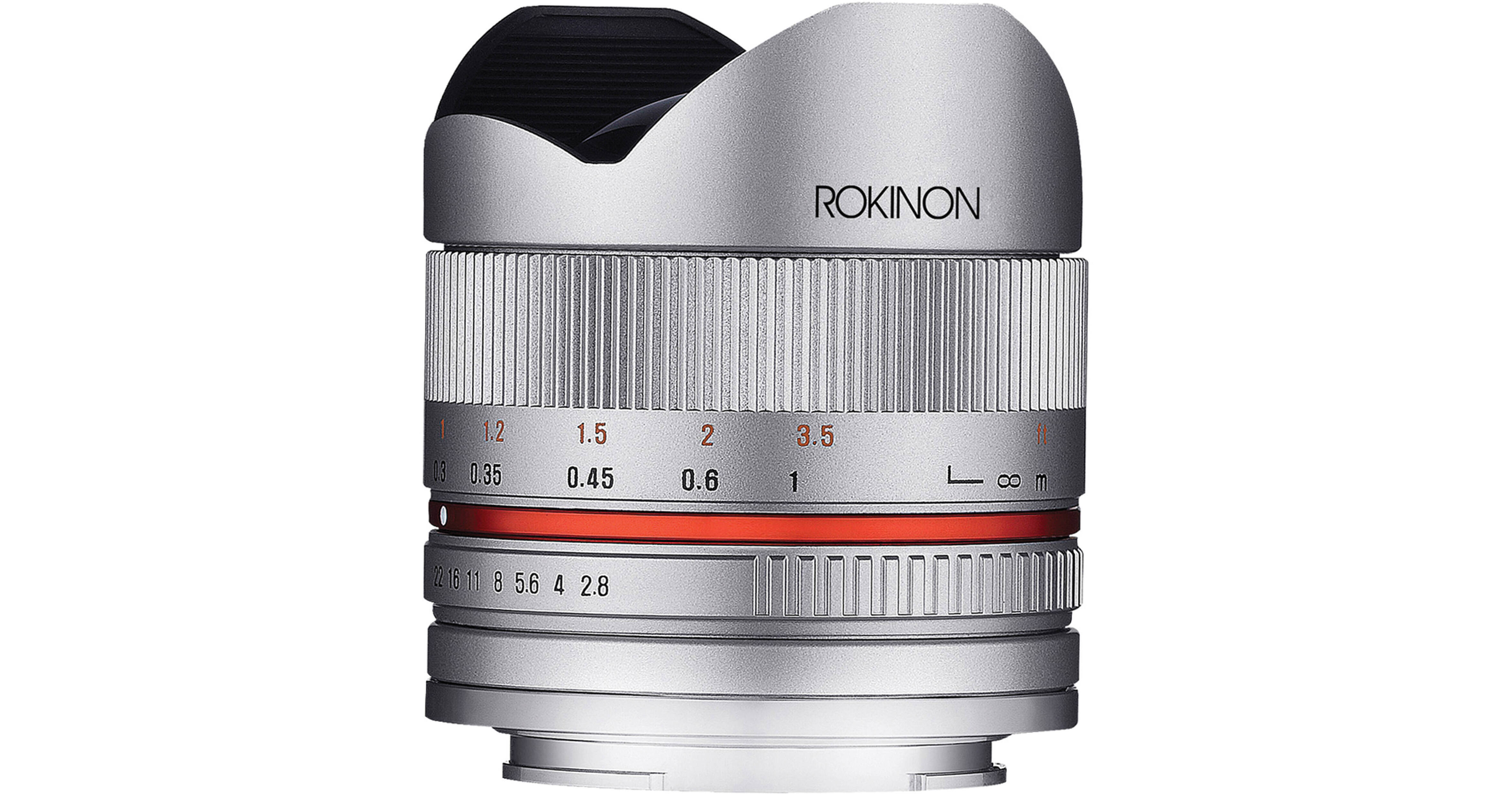 Rokinon 8 Mm F2.8 Fischaugenobjektiv Für Sony E Kameras - Silber, Mit 180° Blickwinkel | Perfekt Für Panoramen & Kreative Fotos