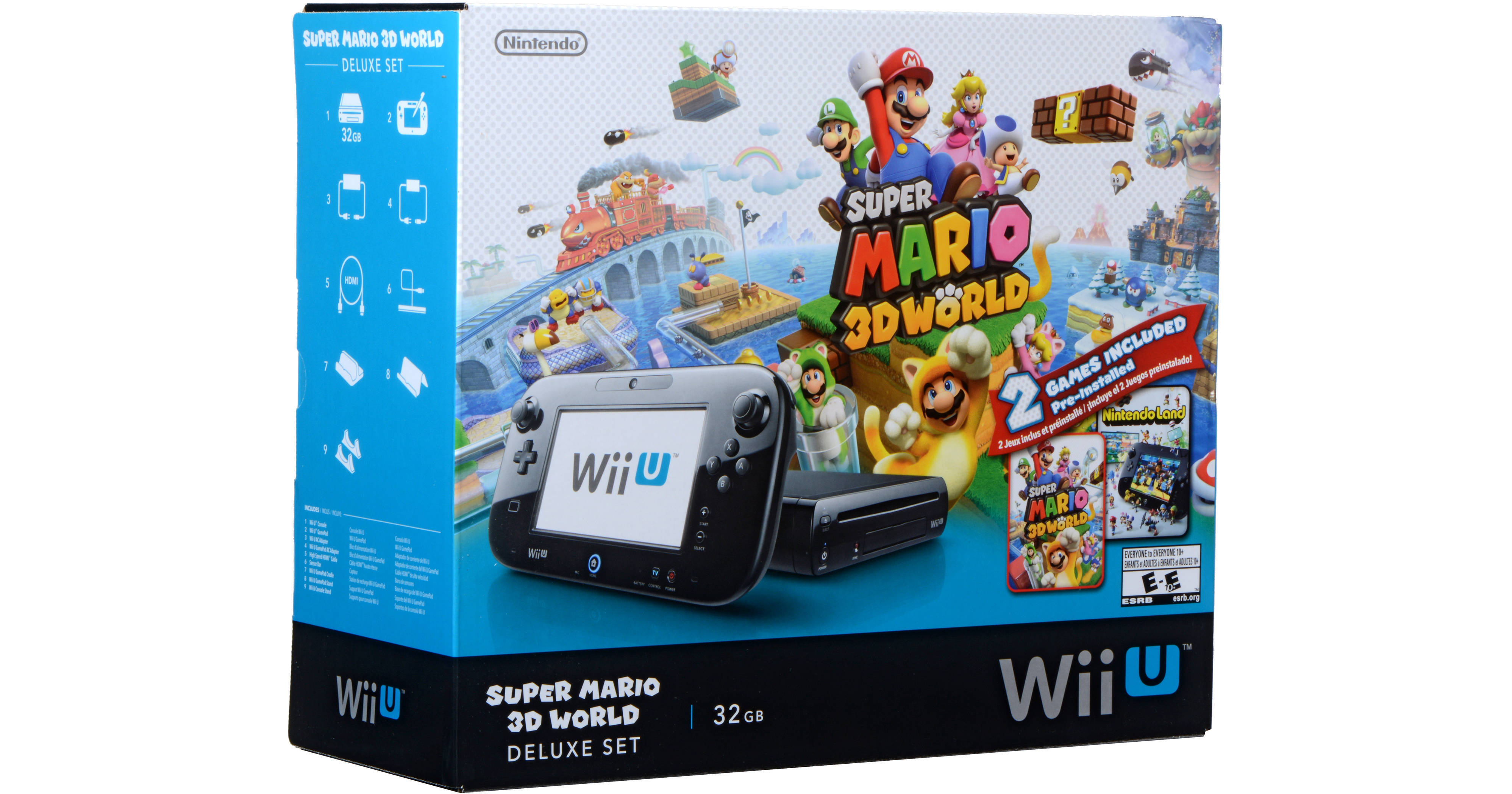 Nintendo Wii U Deluxe Set: Super Mario 3D World and Nintendo Land - video  gaming - by owner - electronics media sale 