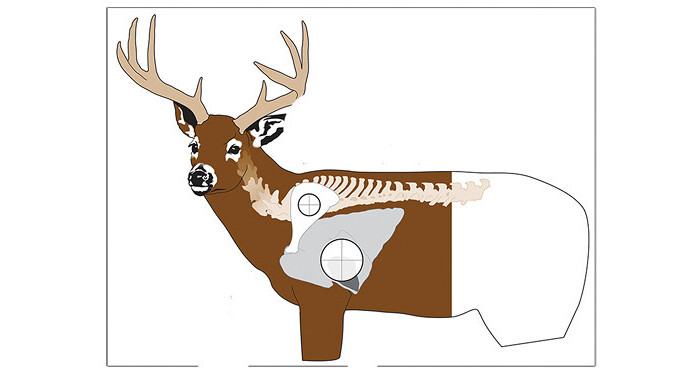 Hoppes 28x28" Deer "Target Zone" Paper Targets (5/Pack) CT6 B&H