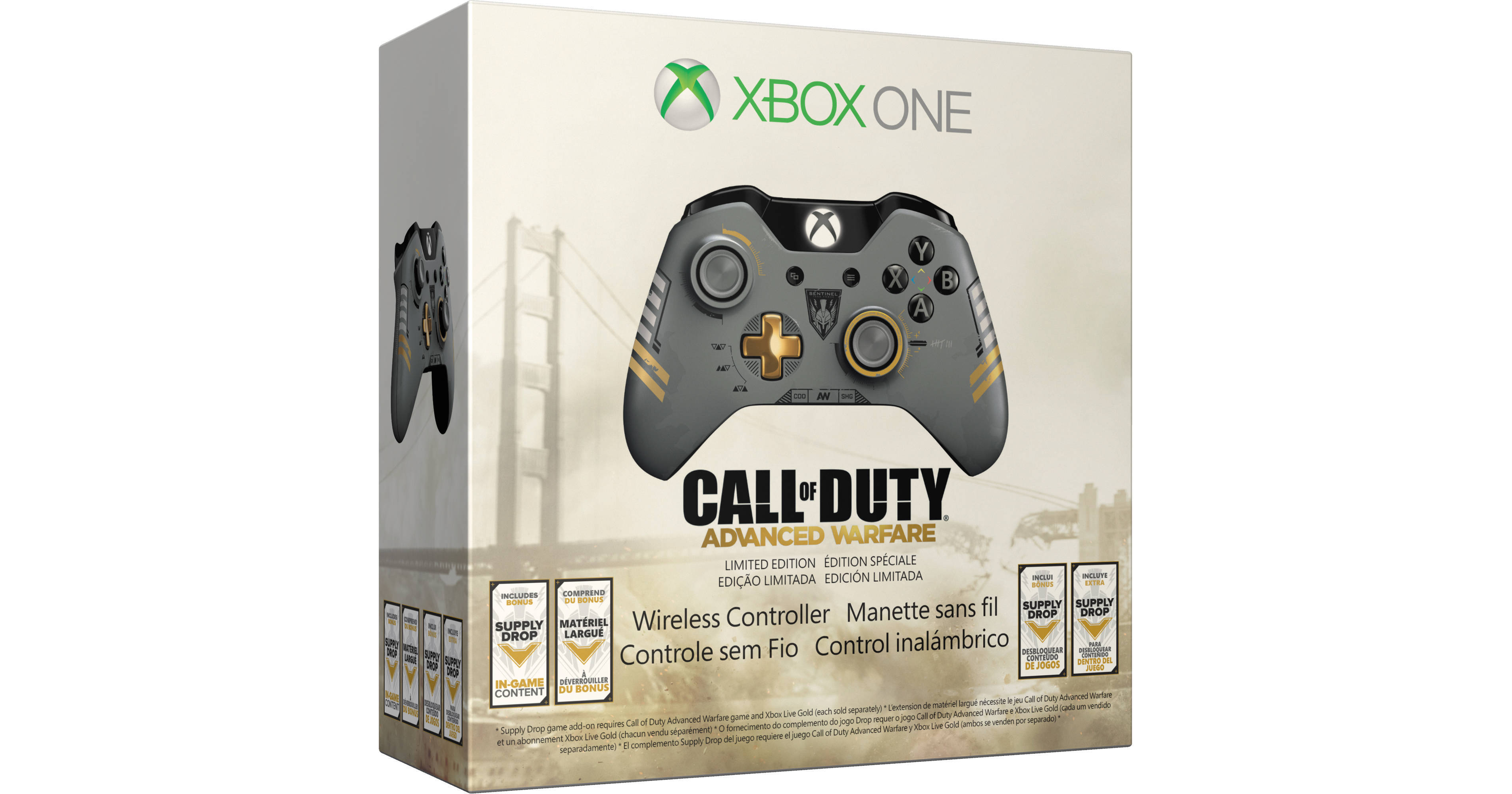 Mando Xbox One Edición Limitada Call of Duty : Advanced Warfare Wireless  Controller