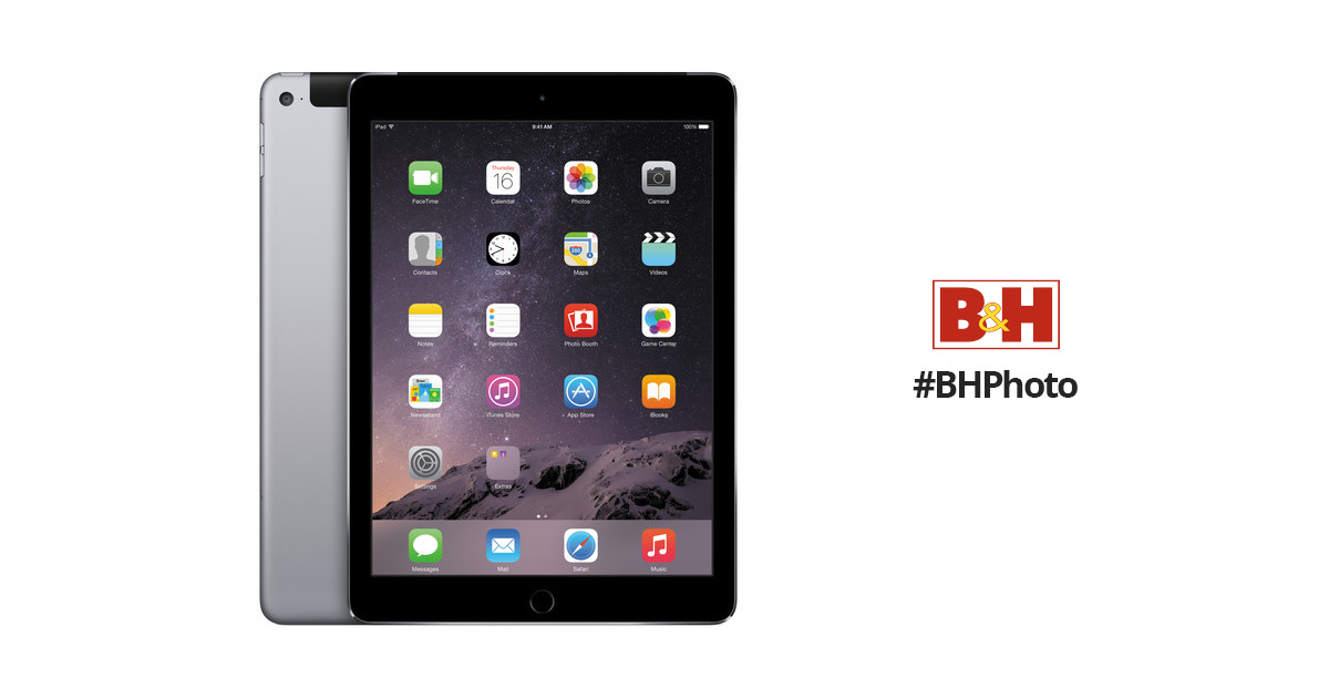 Apple 128GB iPad Air 2 (Wi-Fi + 4G LTE, Space Gray) MH312LL/A