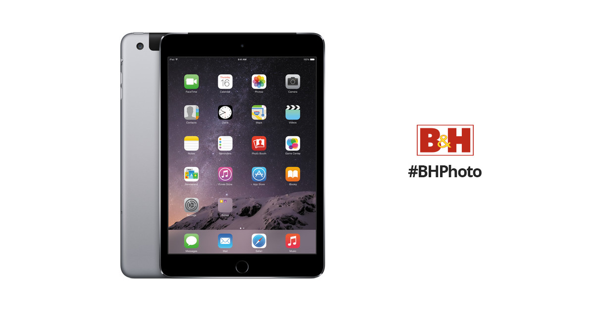 Apple 16GB iPad mini 3 (Wi-Fi + 4G LTE, Space Gray) MH3E2LL/A