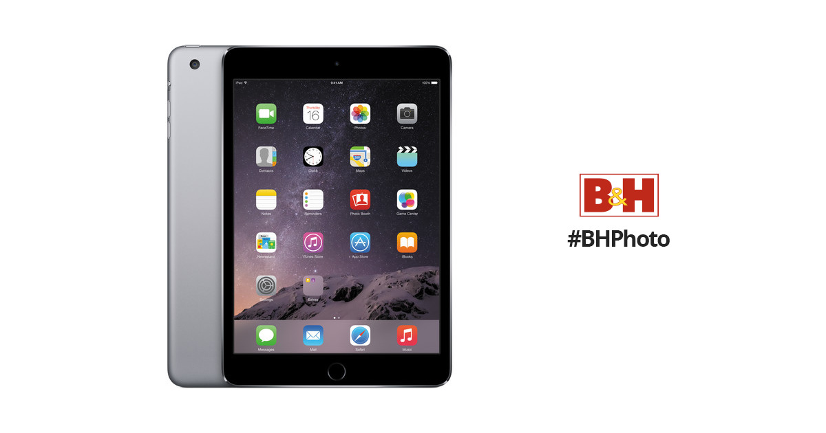 Apple 64GB iPad mini 3 (Wi-Fi Only, Space Gray) MGGQ2LL/A B&H
