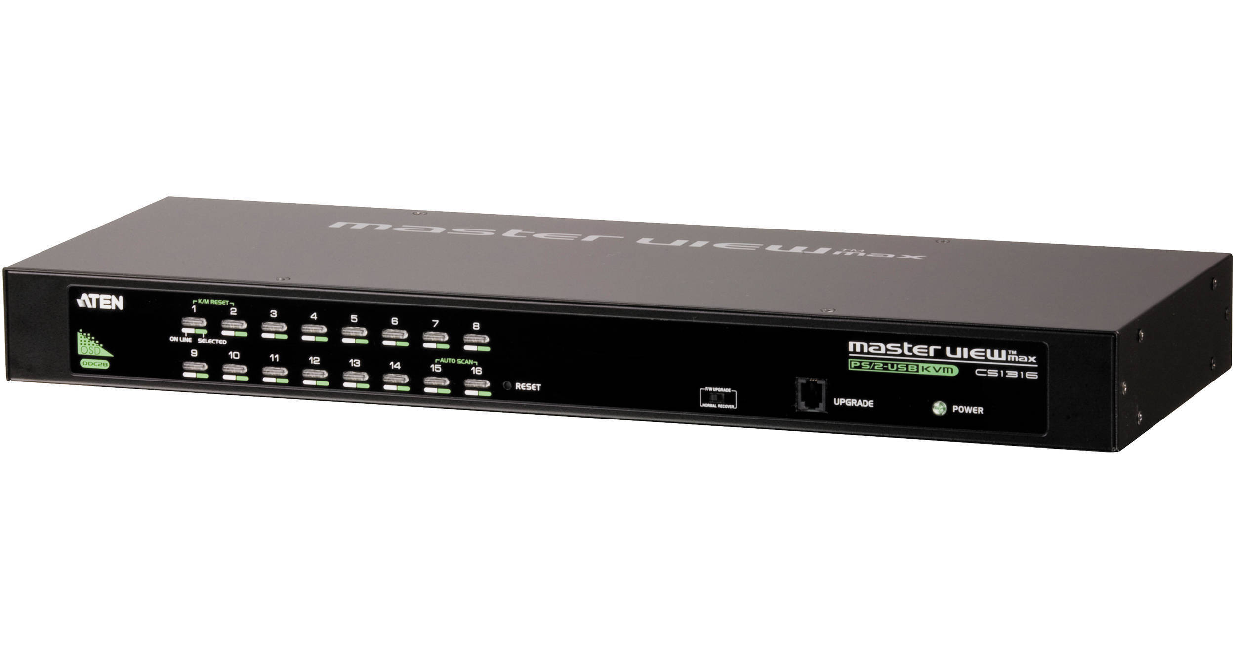 Commutateur KVM Aten CS1316 - 16 Ports VGA/USB/PS2 - Rackable 1U - Gestion De 256 Serveurs Par Cascade - Pour Data Center Et Salle Serveur