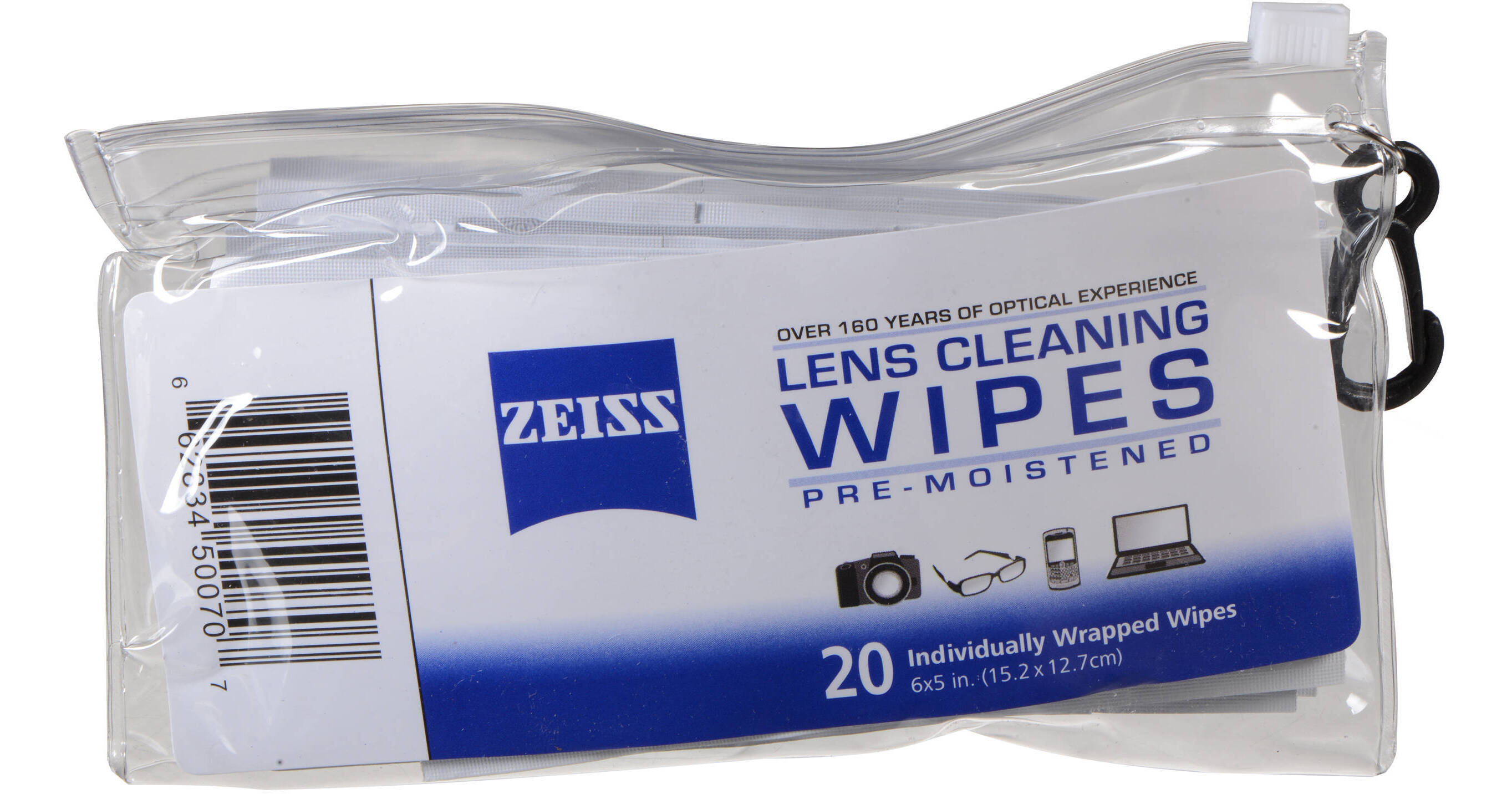 ZEISS Lens Wipes with Pouch (20Pack) 2127719 B&H Photo Video