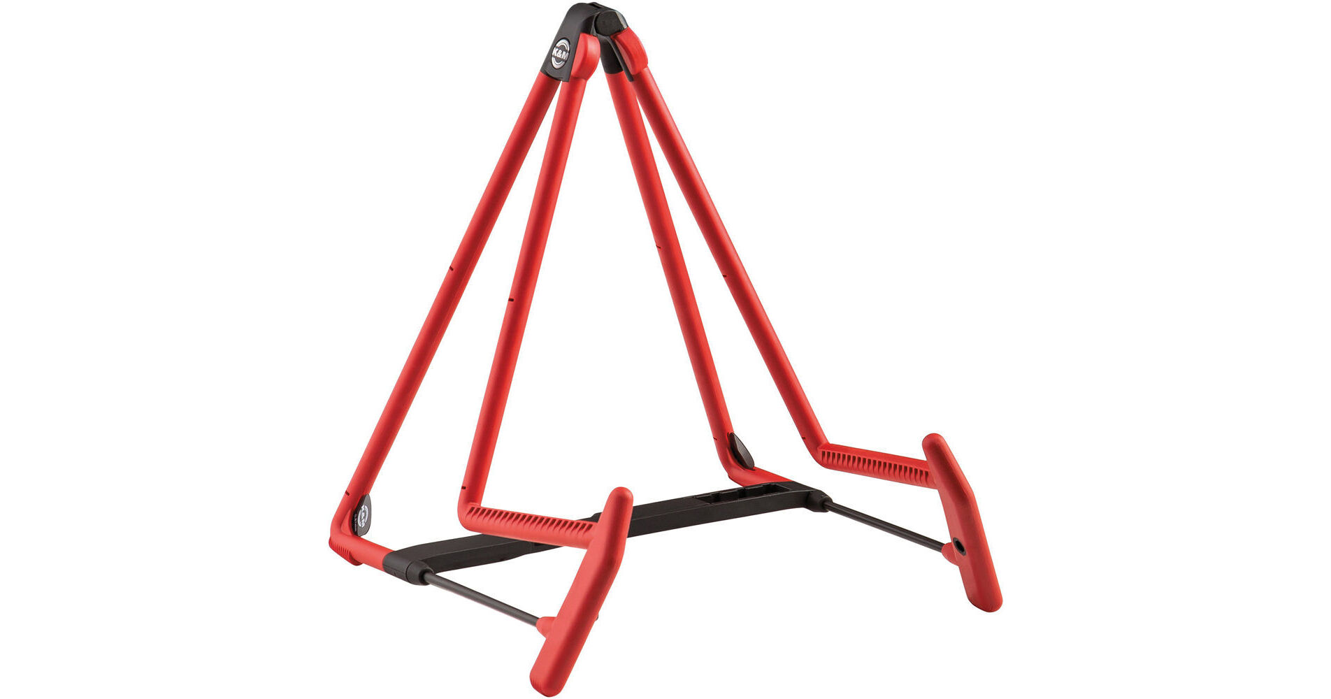 K&M 17580 Heli 2 Acoustic Guitar Stand (Red)