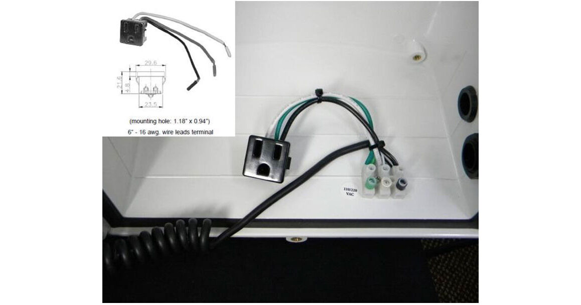 Dotworkz SingleOutlet Pigtail for 120 VAC Power Accessory