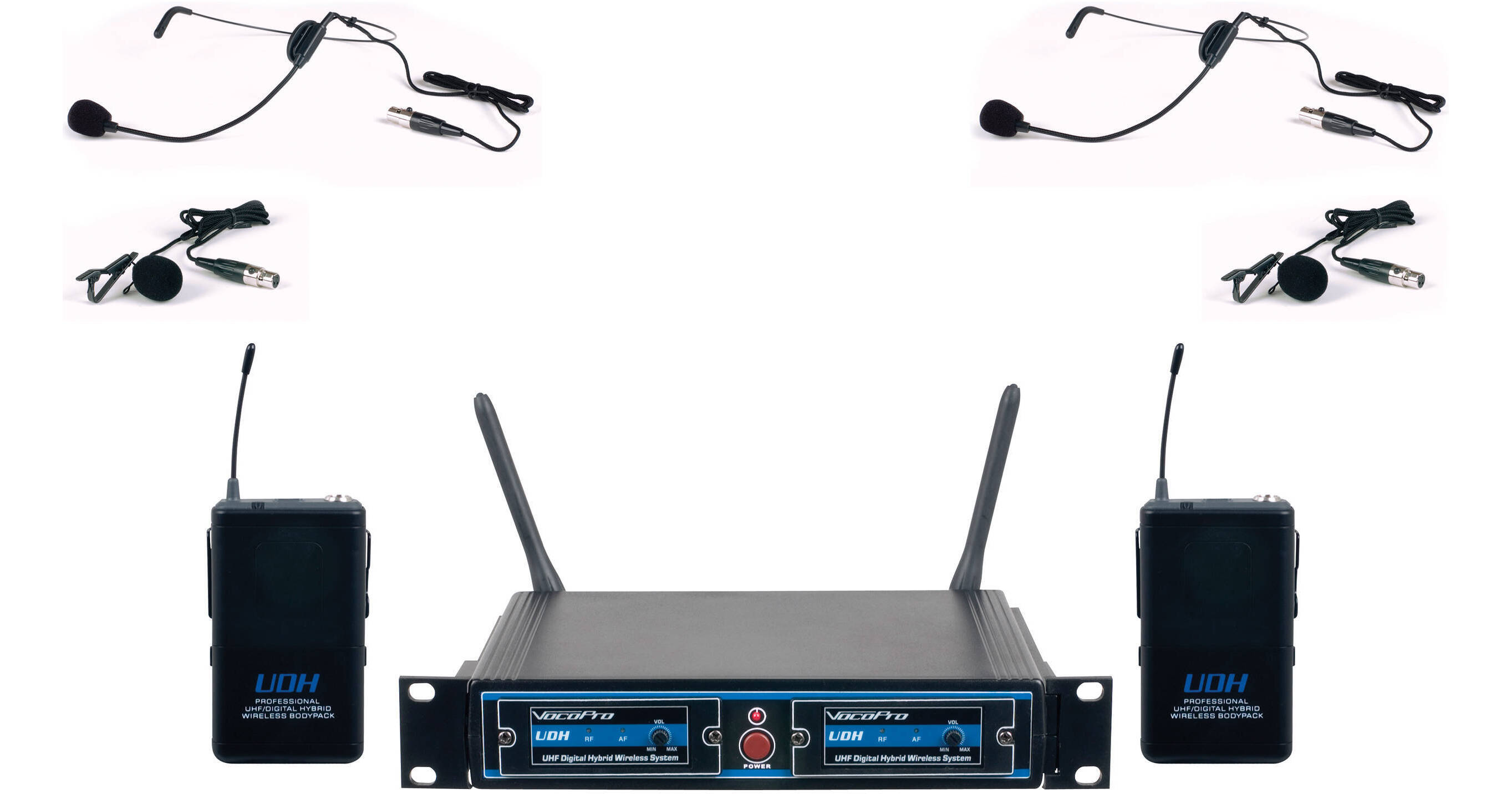 VocoPro UDH-Dual-B UHF Digital Hybrid Wireless UDH-DUAL-B1 B&H