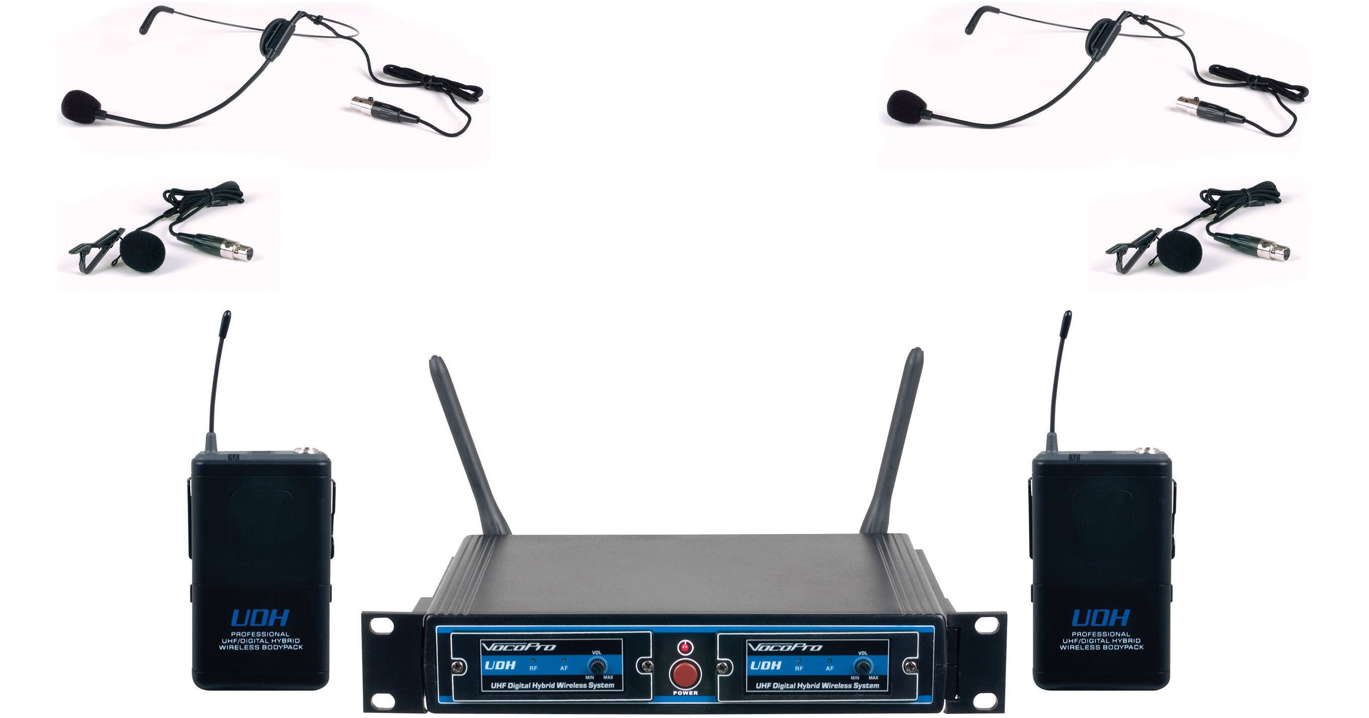 VocoPro UDH-Dual-B UHF Digital Hybrid Wireless UDH-DUAL-B3 B&H