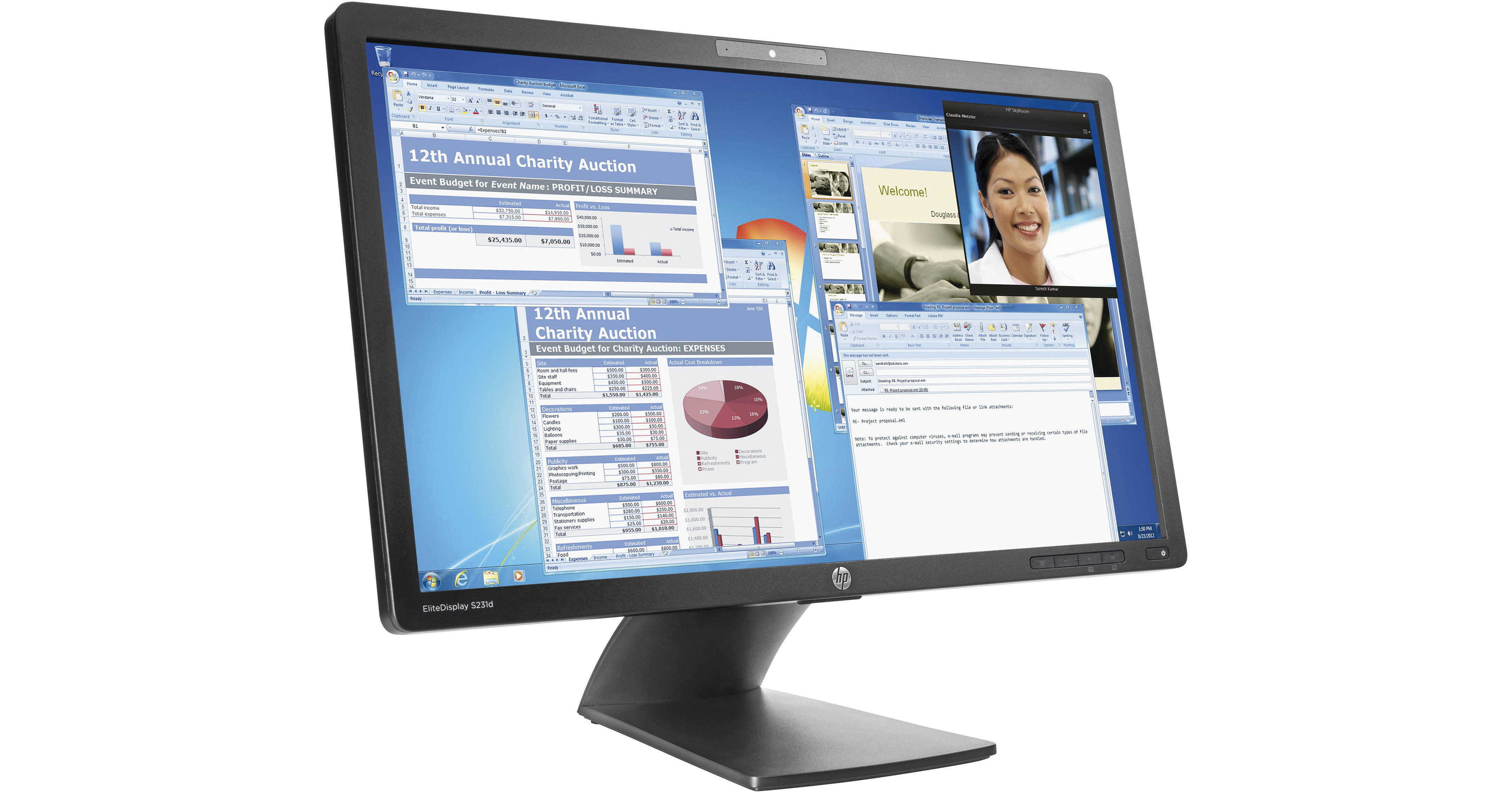HP EliteDisplay S231d 23" 16:9 IPS Notebook F3J72A8#ABA B&H