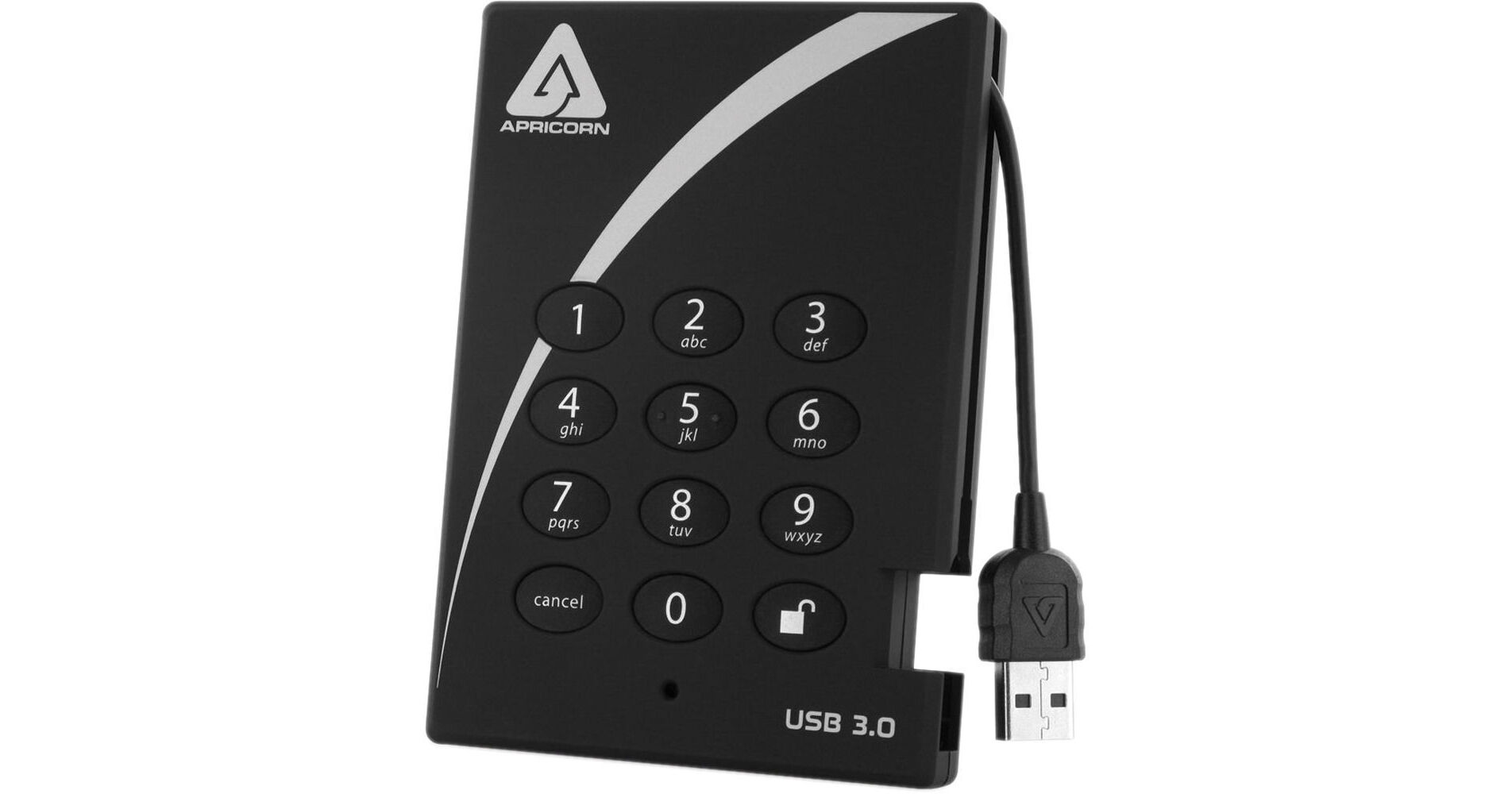 Apricorn 2TB Aegis Padlock Encrypted USB 3.1 Gen A25-3PL256-2000