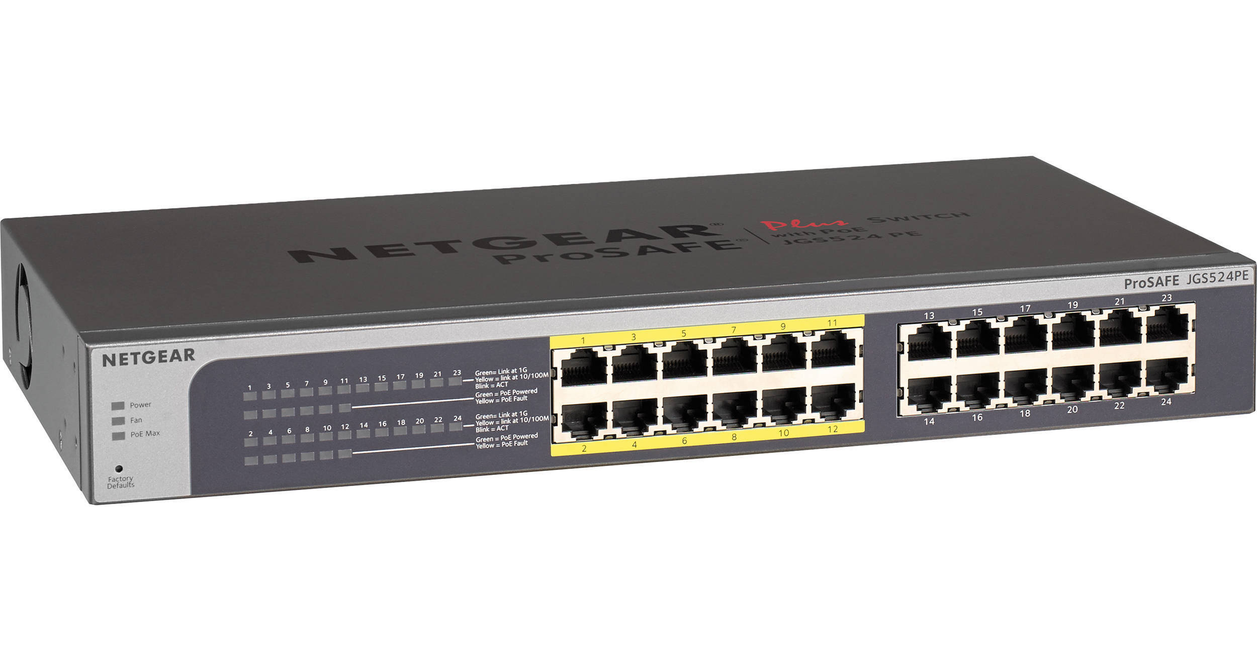 Netgear ProSafe Plus 24Port Gigabit JGS524PE100NAS
