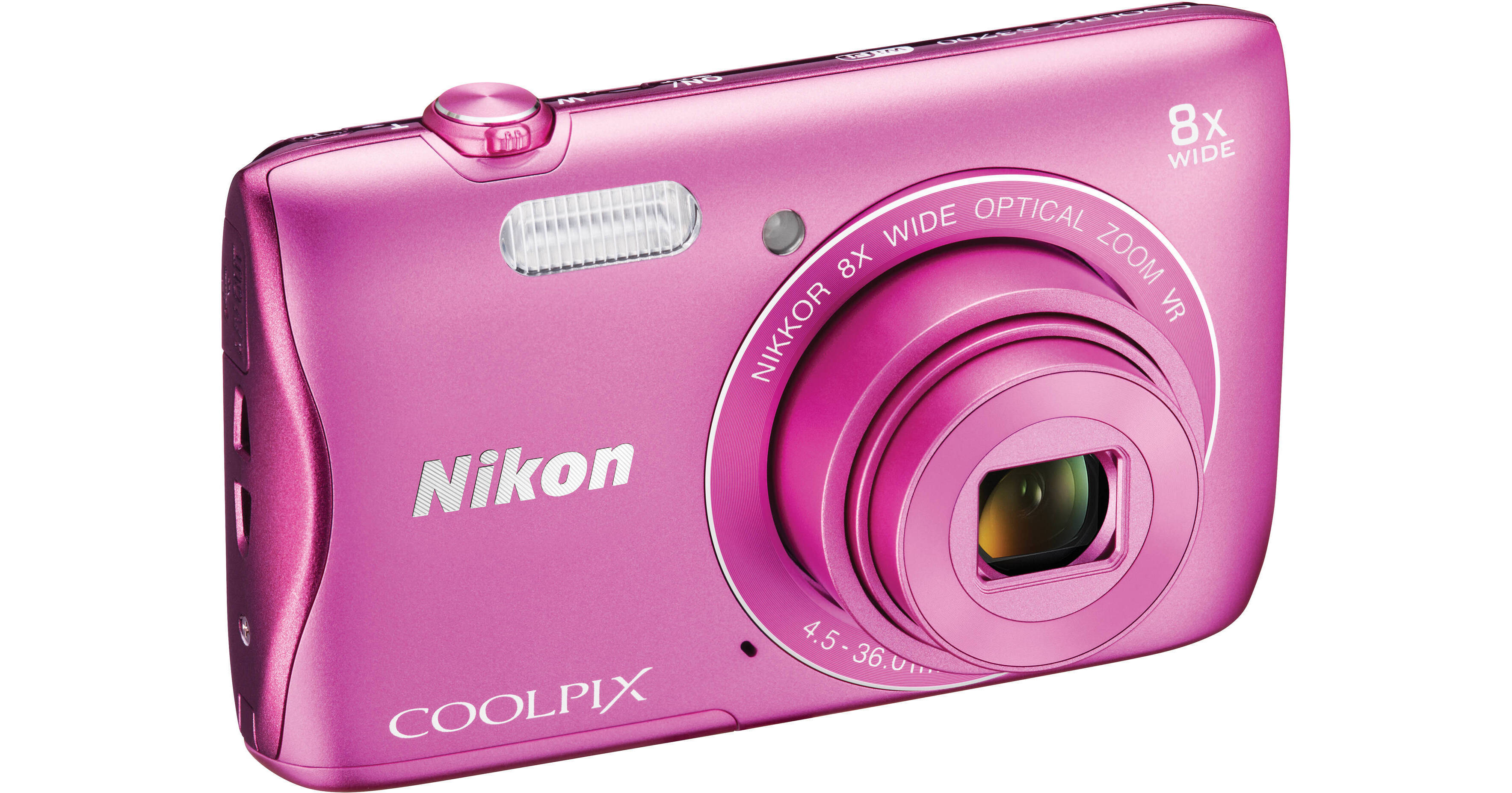 Nikon COOLPIX S3700 Digital Camera (Pink) 26476 B&H Photo Video