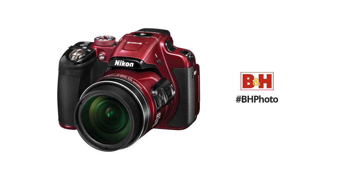 Nikon COOLPIX P610 Digital Camera (Red) 26489 B&H Photo Video