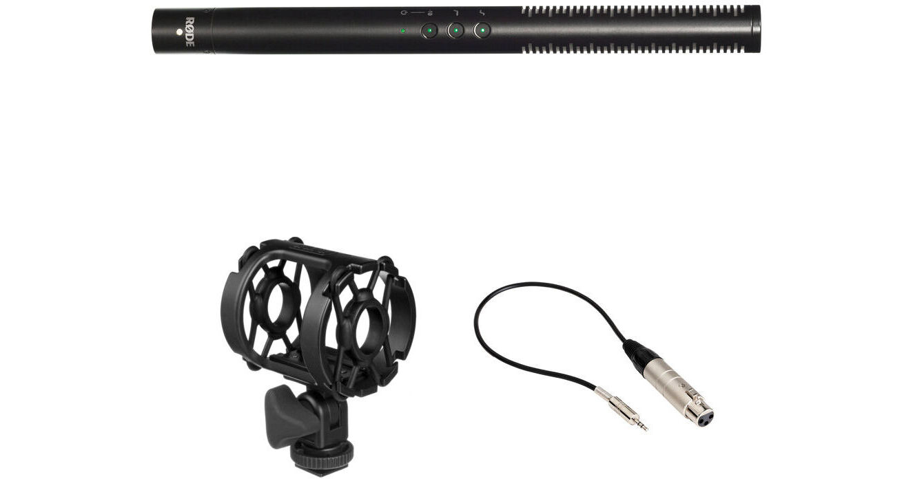 RODE NTG4+ Shotgun Microphone Kit with Shockmount and XLR to