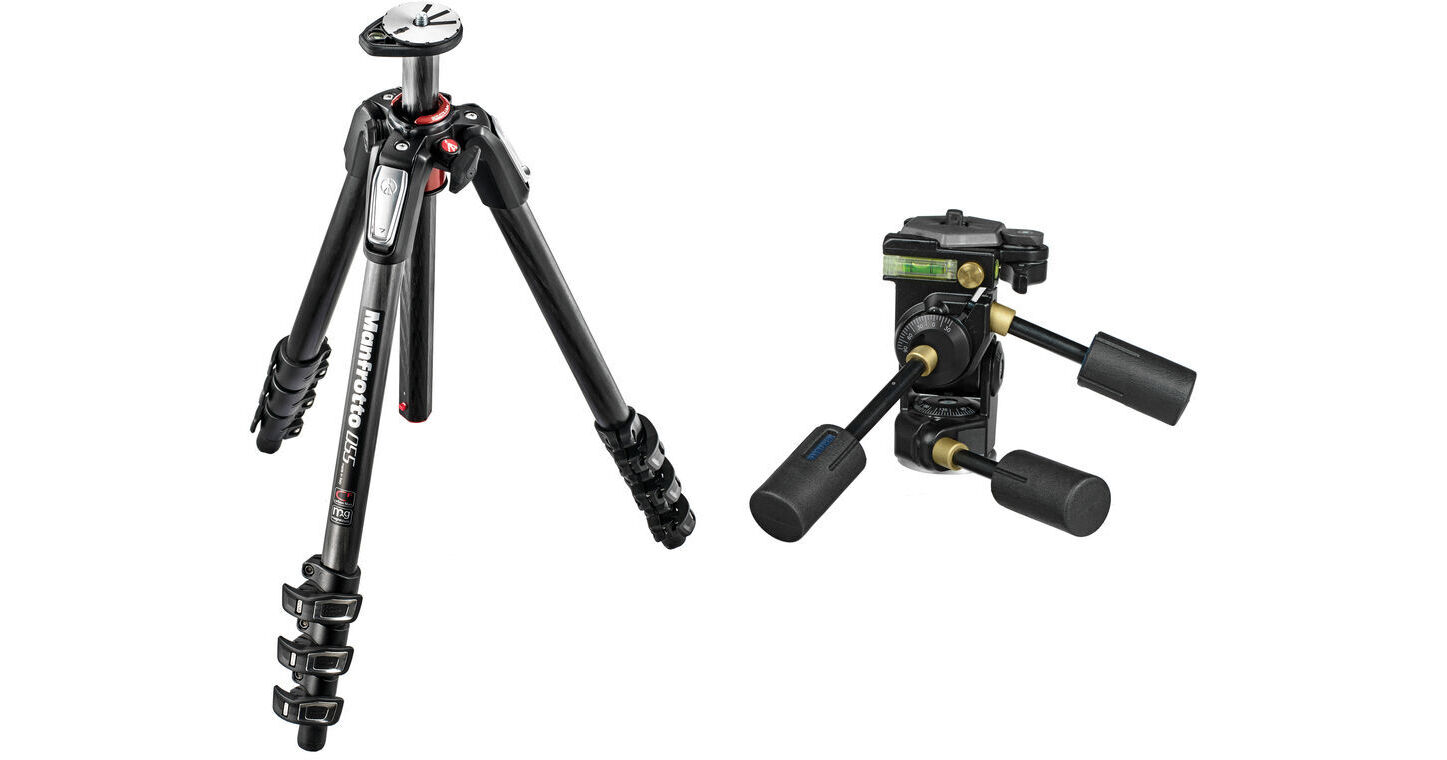 Manfrotto MT055CXPRO4 Carbon Fiber Tripod with 229D Super Professional Head