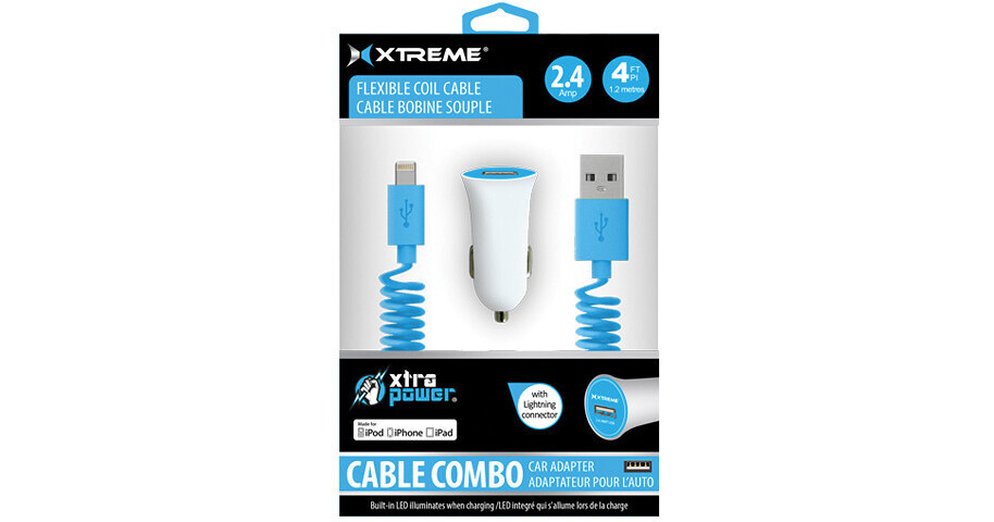 Xtreme Cables 3.0' 4.2 amp Rapid USB Car Charger 52820 B&H Photo