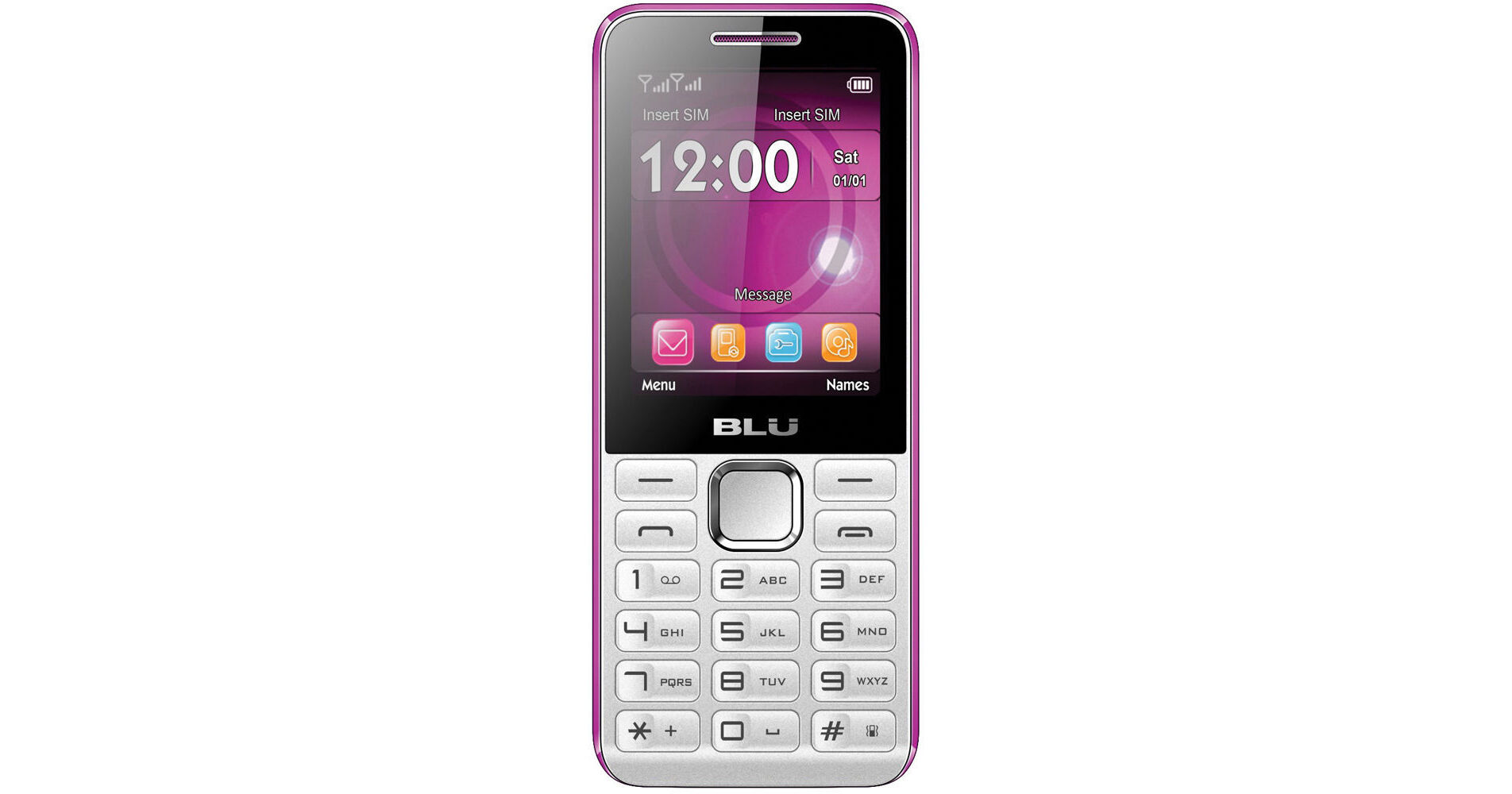 BLU Tank II T193 Feature Phone T193WHITE/PINK B&H Photo Video