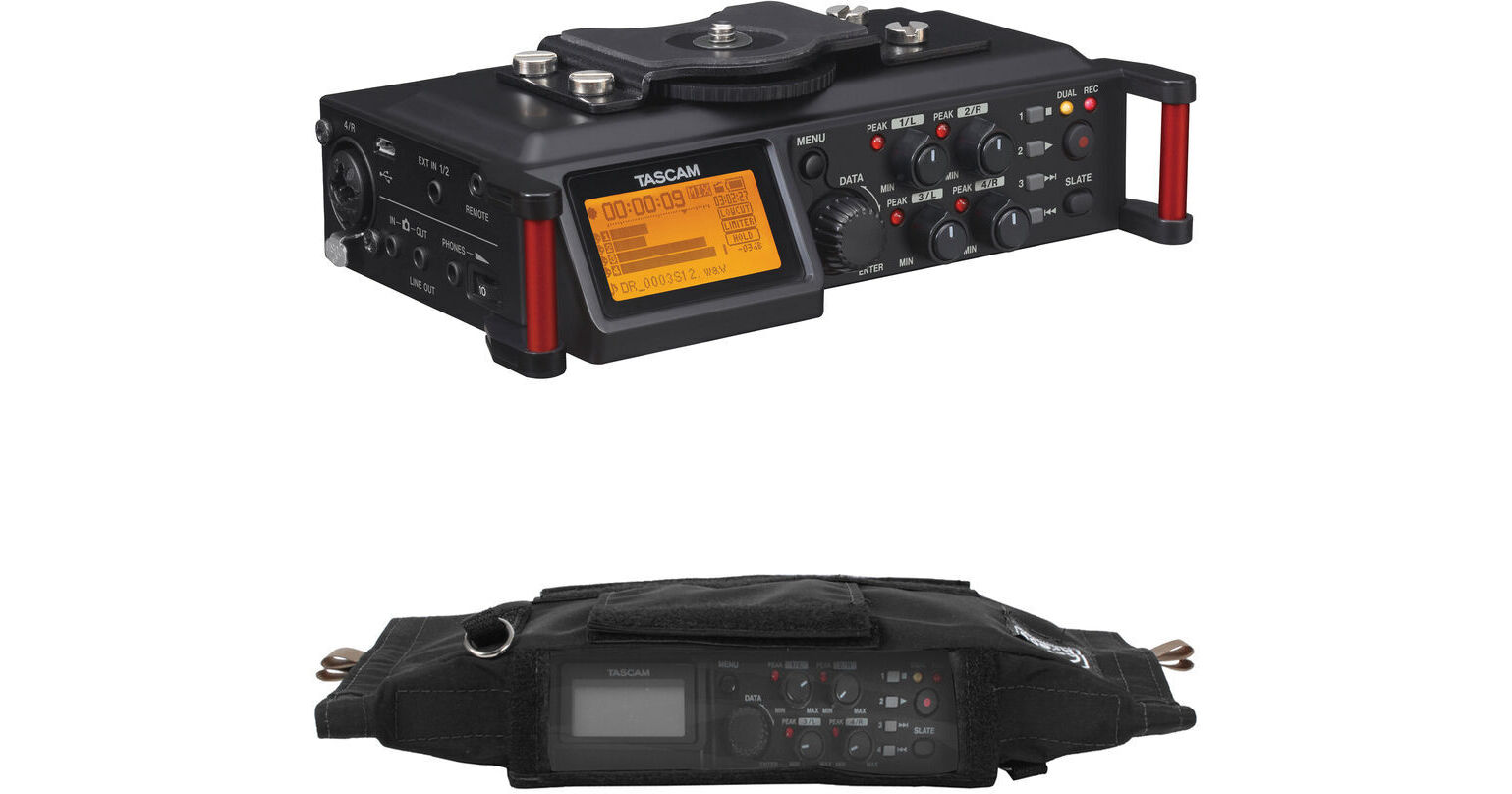 TASCAM DR70D 4Channel Audio Recorder with Case Kit B&H Photo